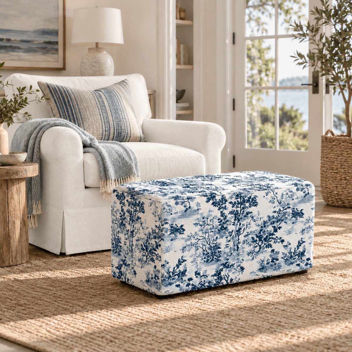 The Josephine Ottoman in Benjamin - Lemon Park