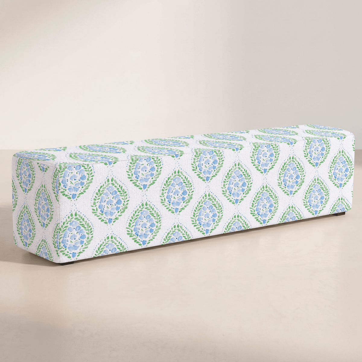 The Josephine Ottoman in Leaf Me Be - Lemon Park