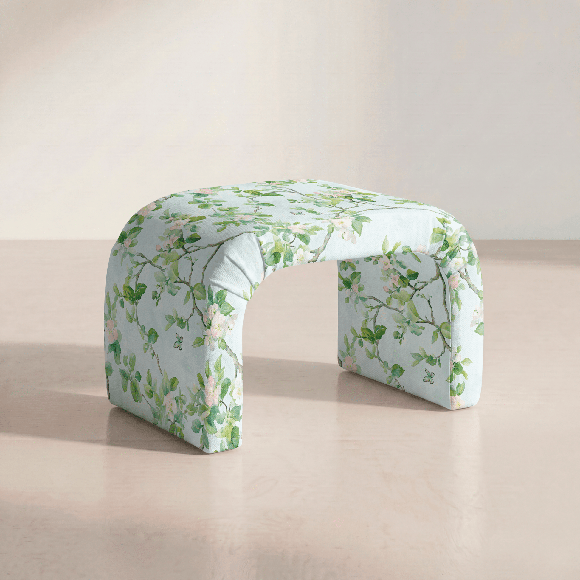 The Lewis Ottoman in Ainsley - Lemon Park
