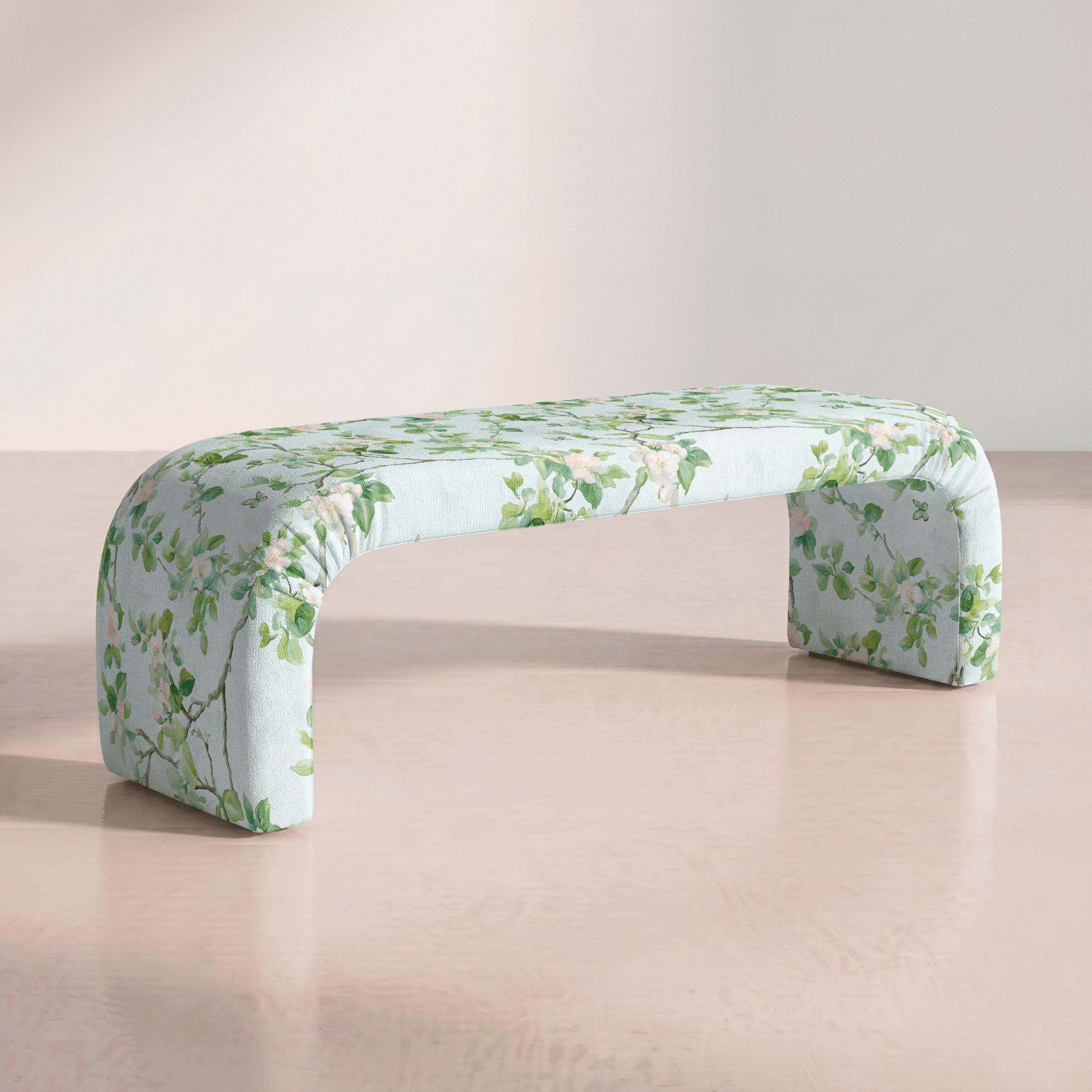 The Lewis Ottoman in Ainsley - Lemon Park