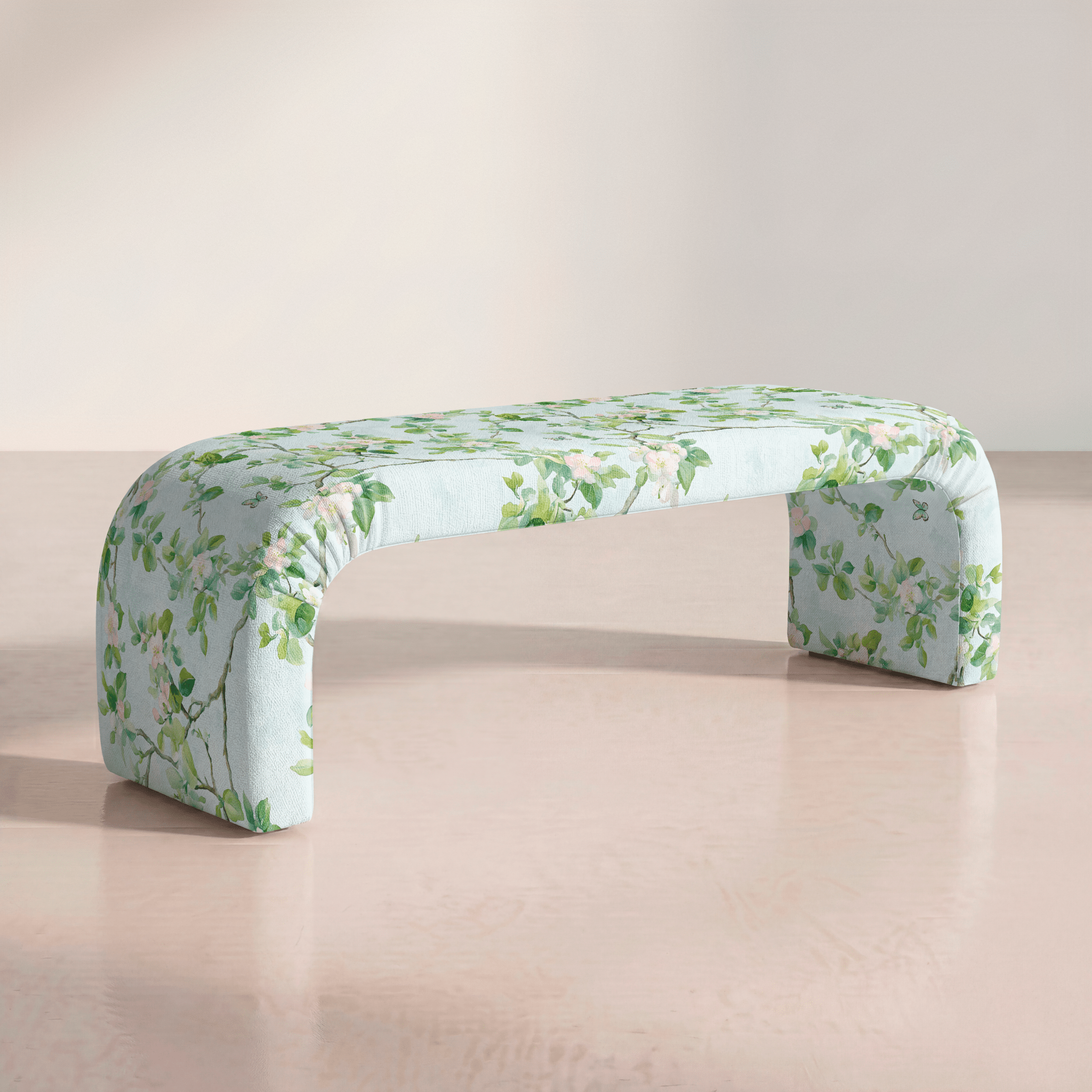 The Lewis Ottoman in Ainsley - Lemon Park