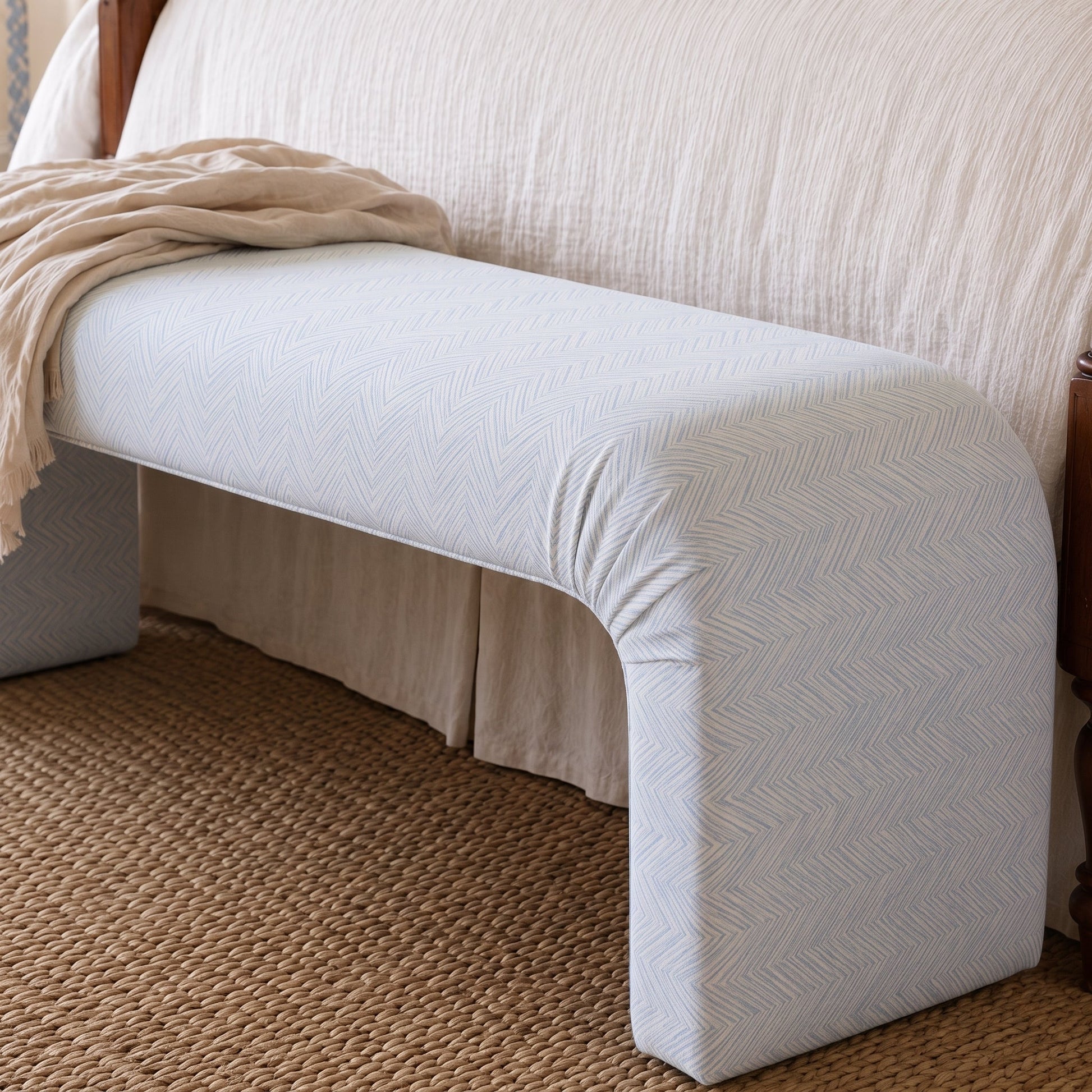 The Lewis Ottoman in Classic Harmony - Lemon Park