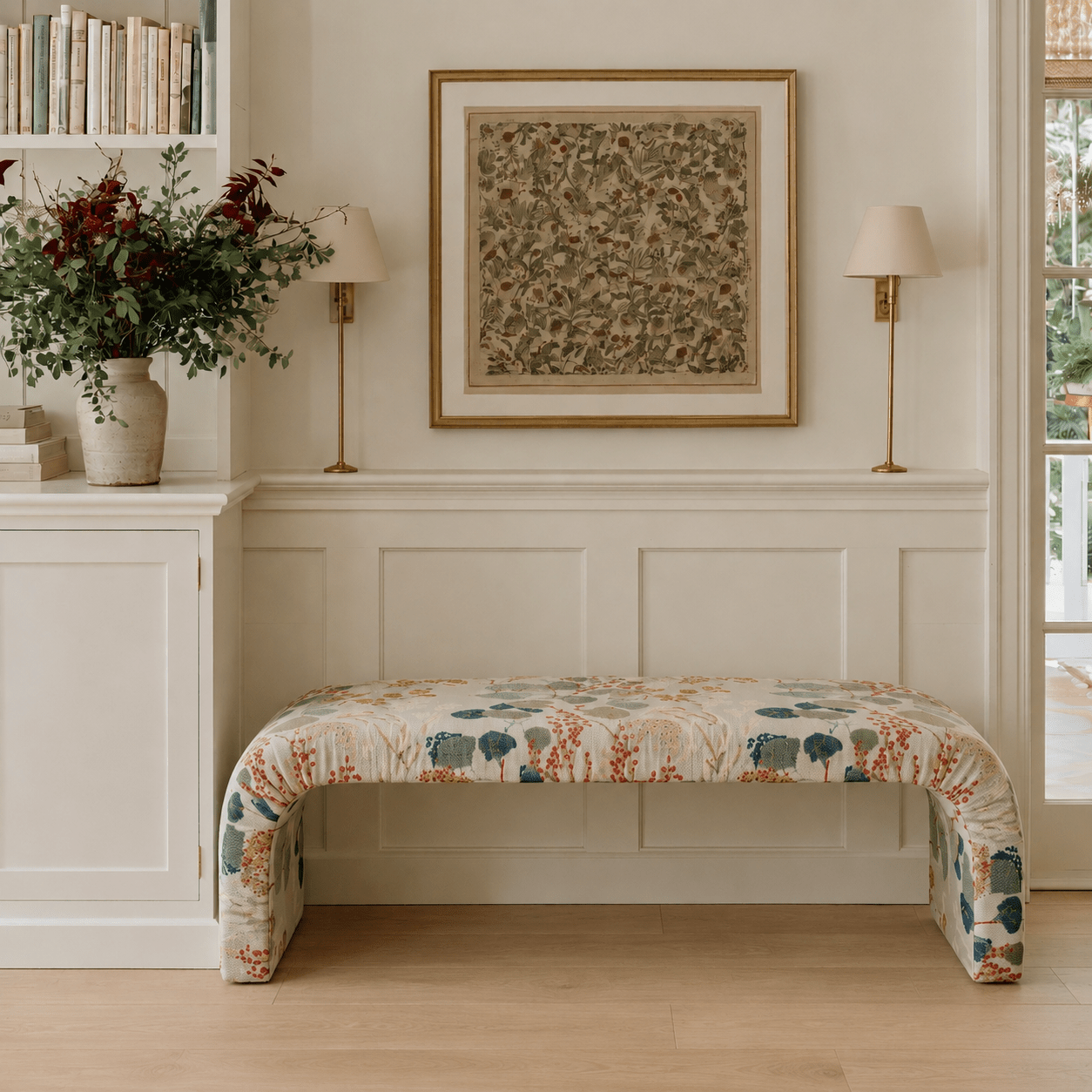 The Lewis Ottoman in Hedgerow - Lemon Park