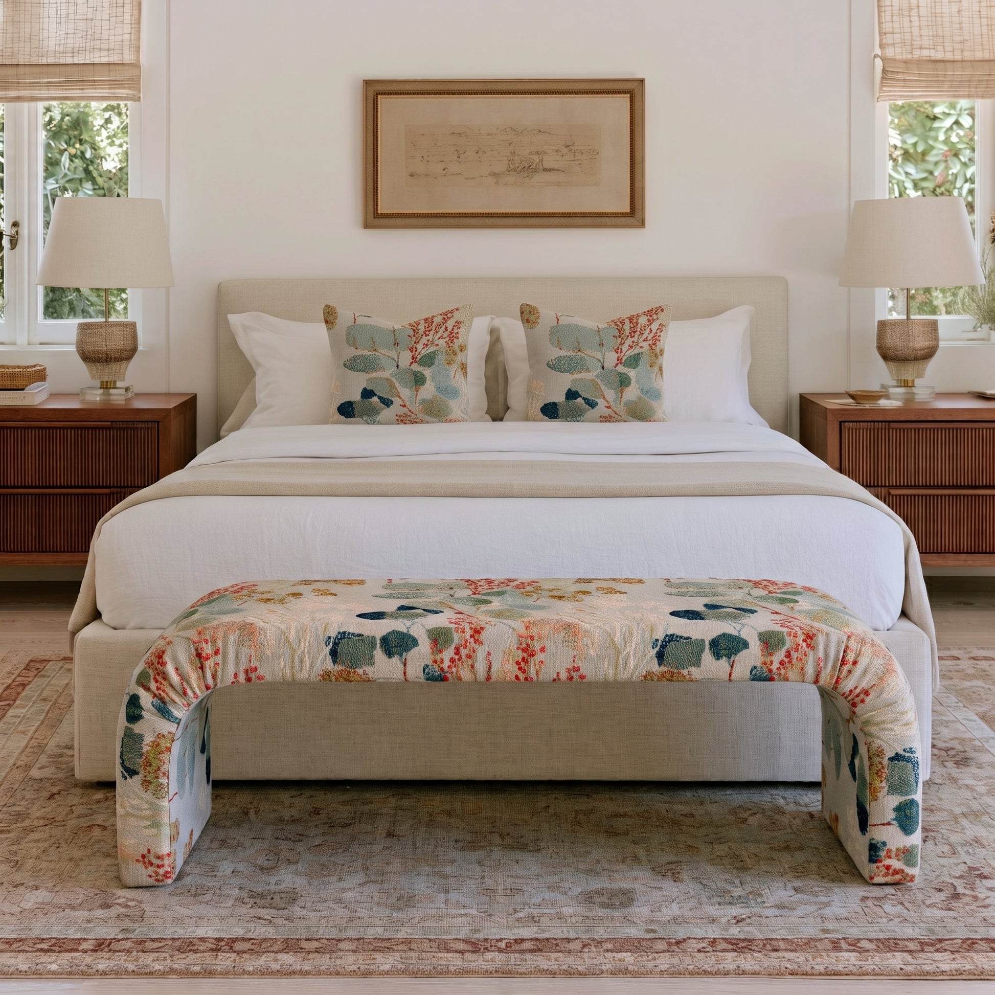 The Lewis Ottoman in Hedgerow - Lemon Park