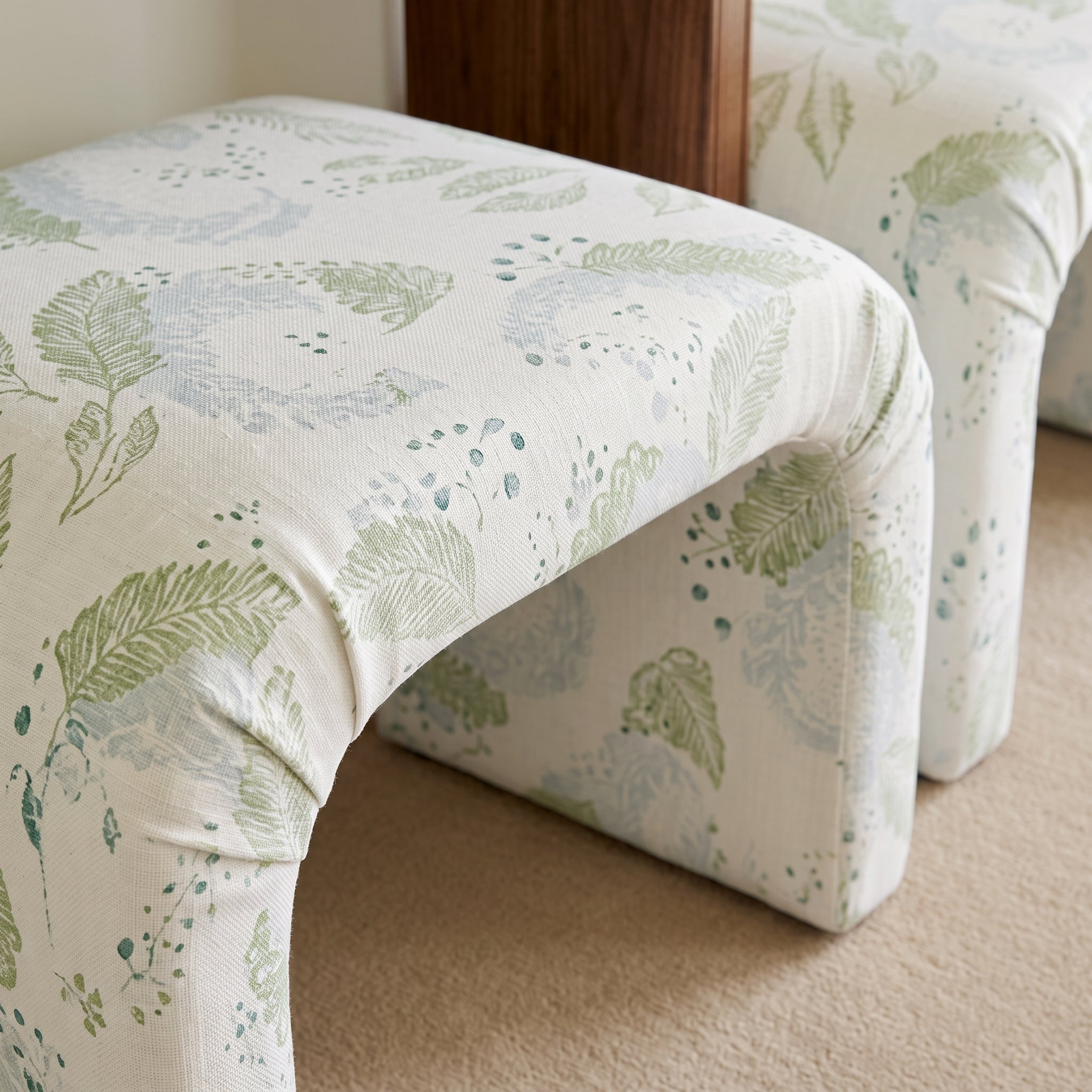 The Lewis Ottoman in Mint to Be - Lemon Park