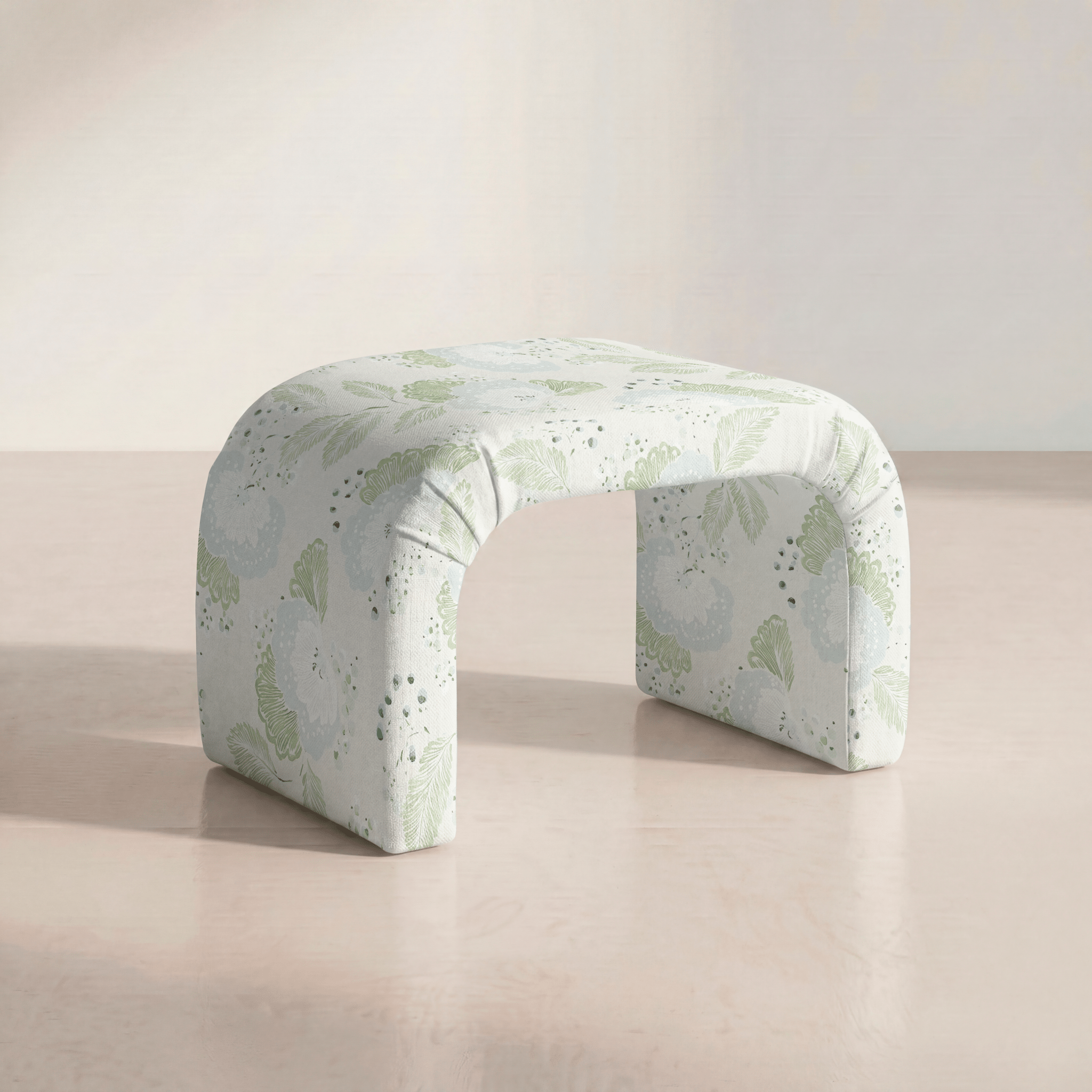 The Lewis Ottoman in Mint to Be - Lemon Park