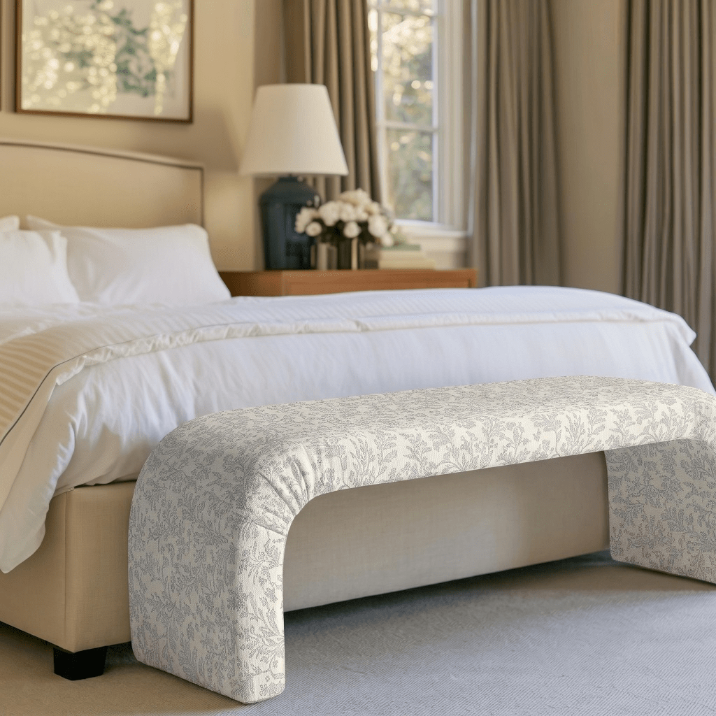 The Lewis Ottoman in Ruby Nell - Lemon Park