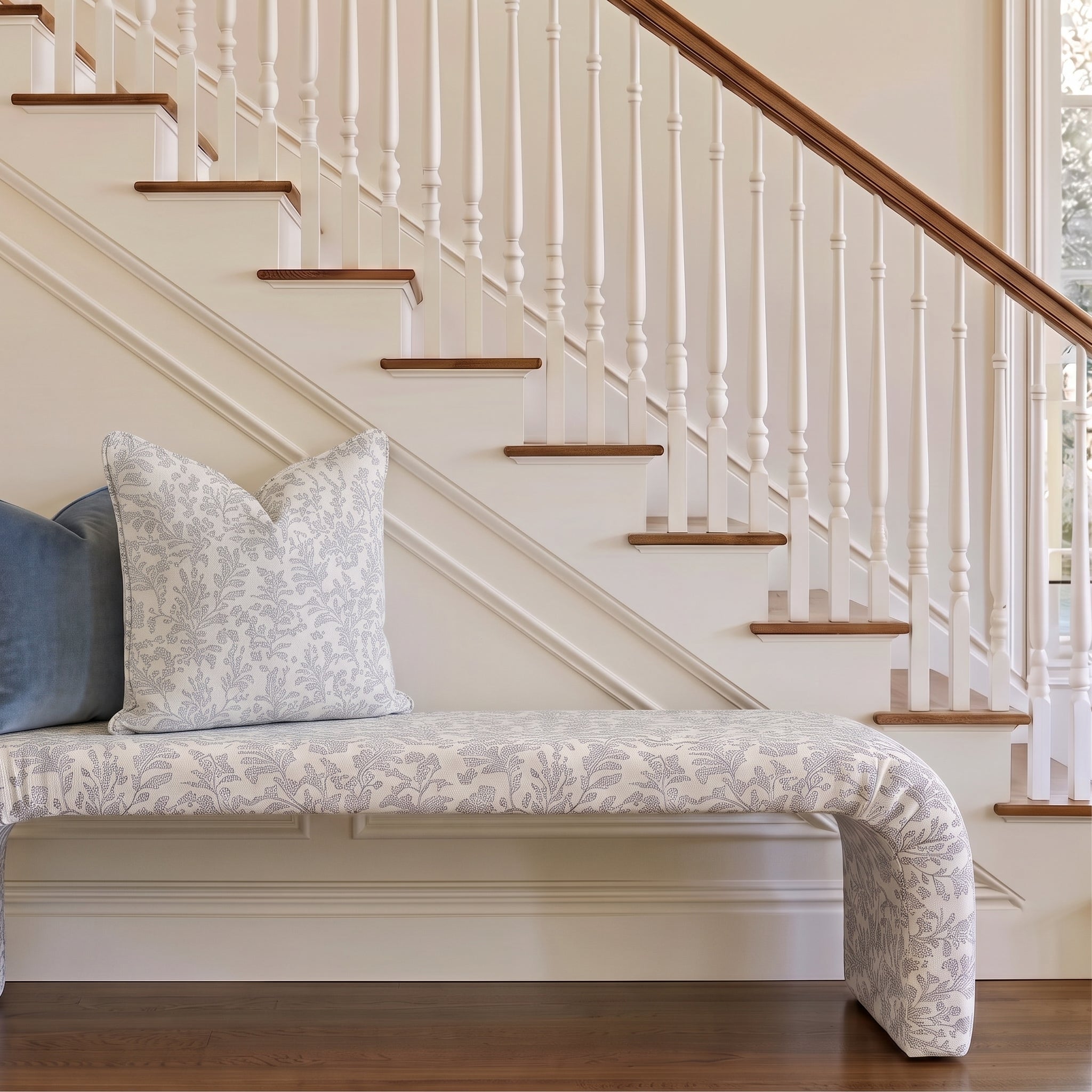 The Lewis Ottoman in Ruby Nell - Lemon Park