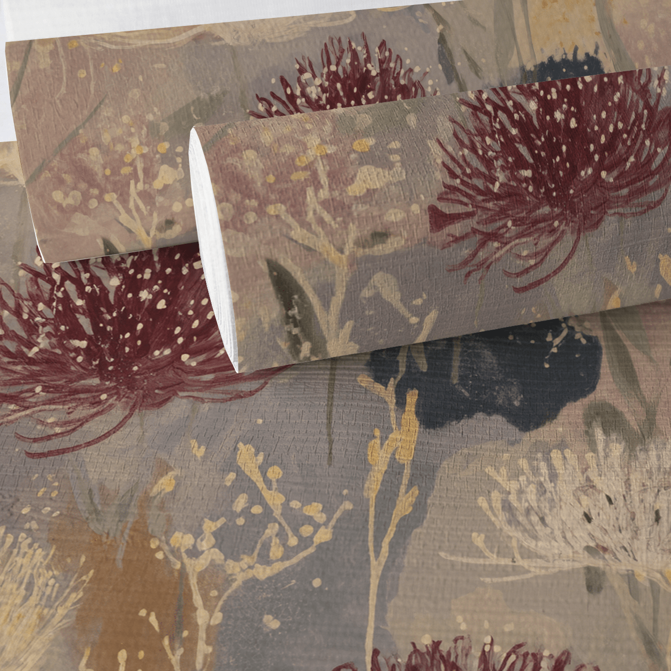 The Muted Meadow Faux Grasscloth Wallpaper - Lemon Park