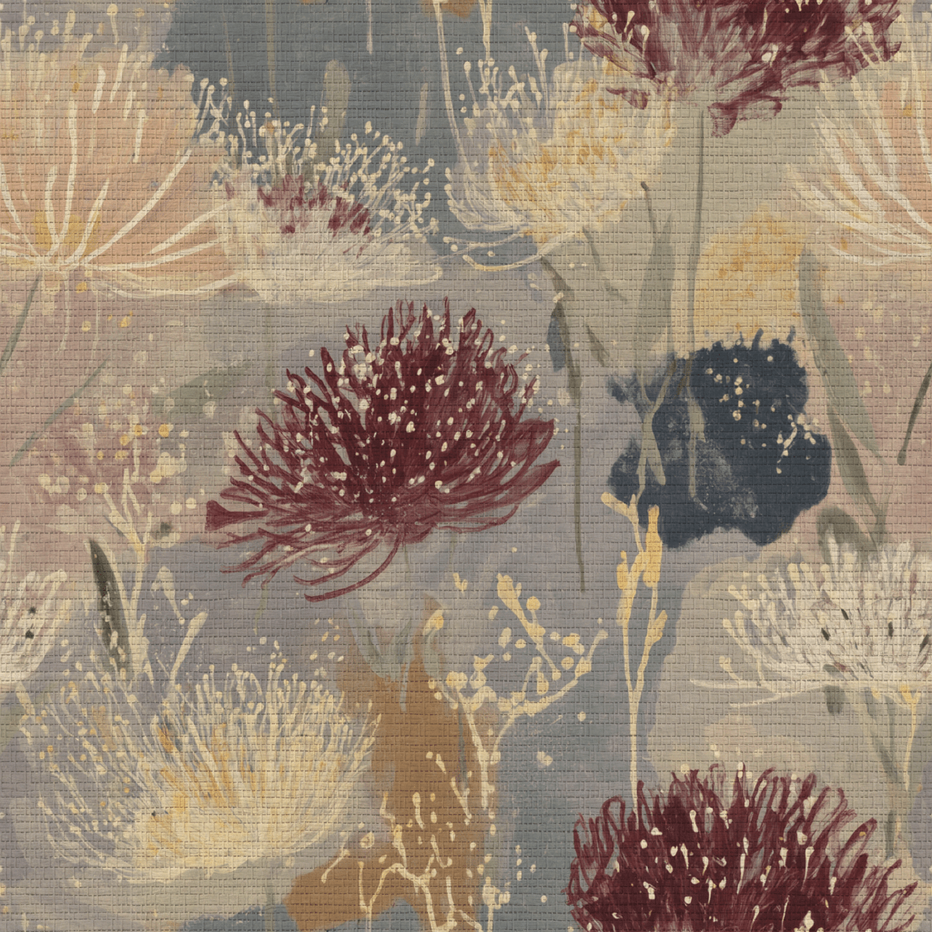 The Muted Meadow Faux Grasscloth Wallpaper - Lemon Park