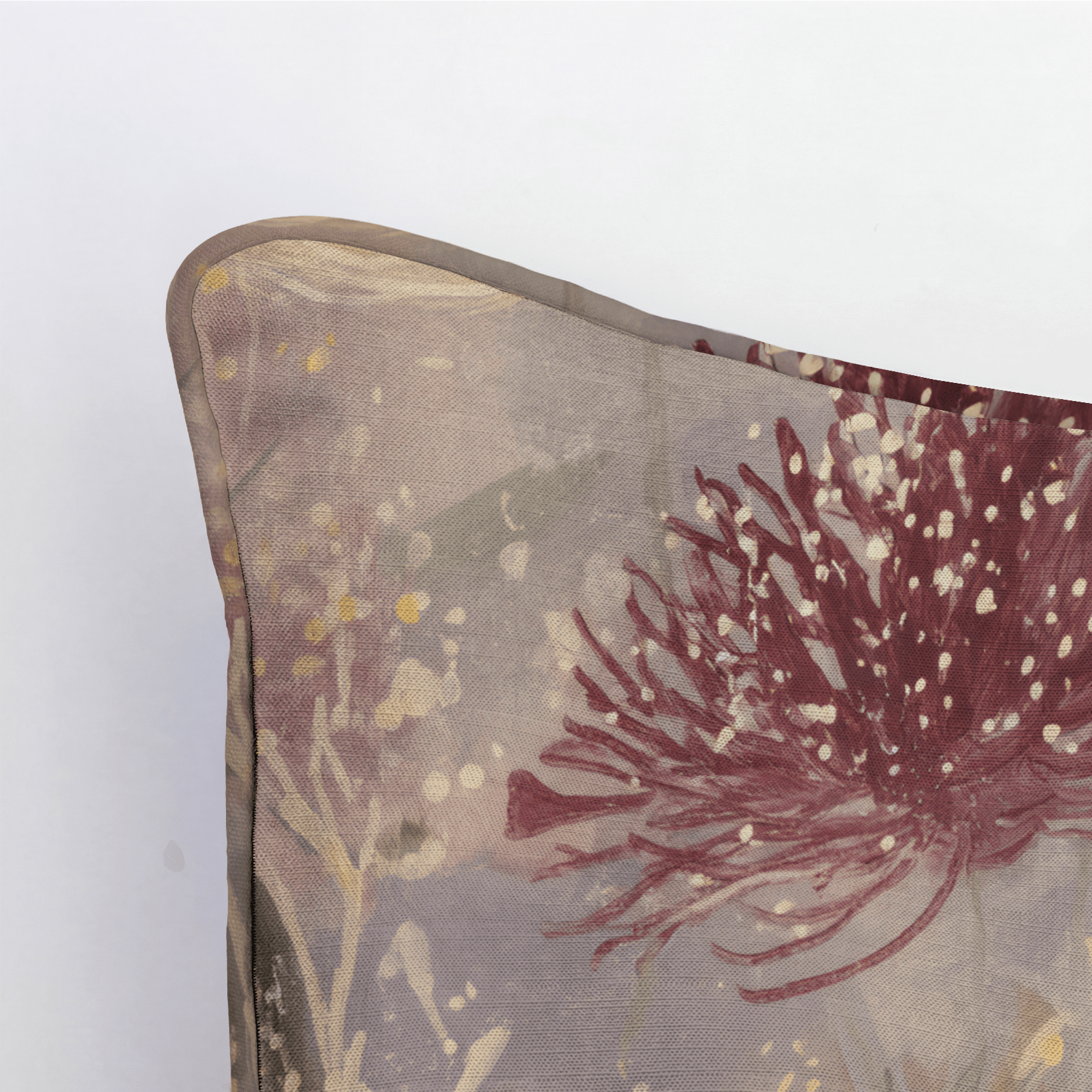 The Muted Meadow Throw Pillow - Lemon Park