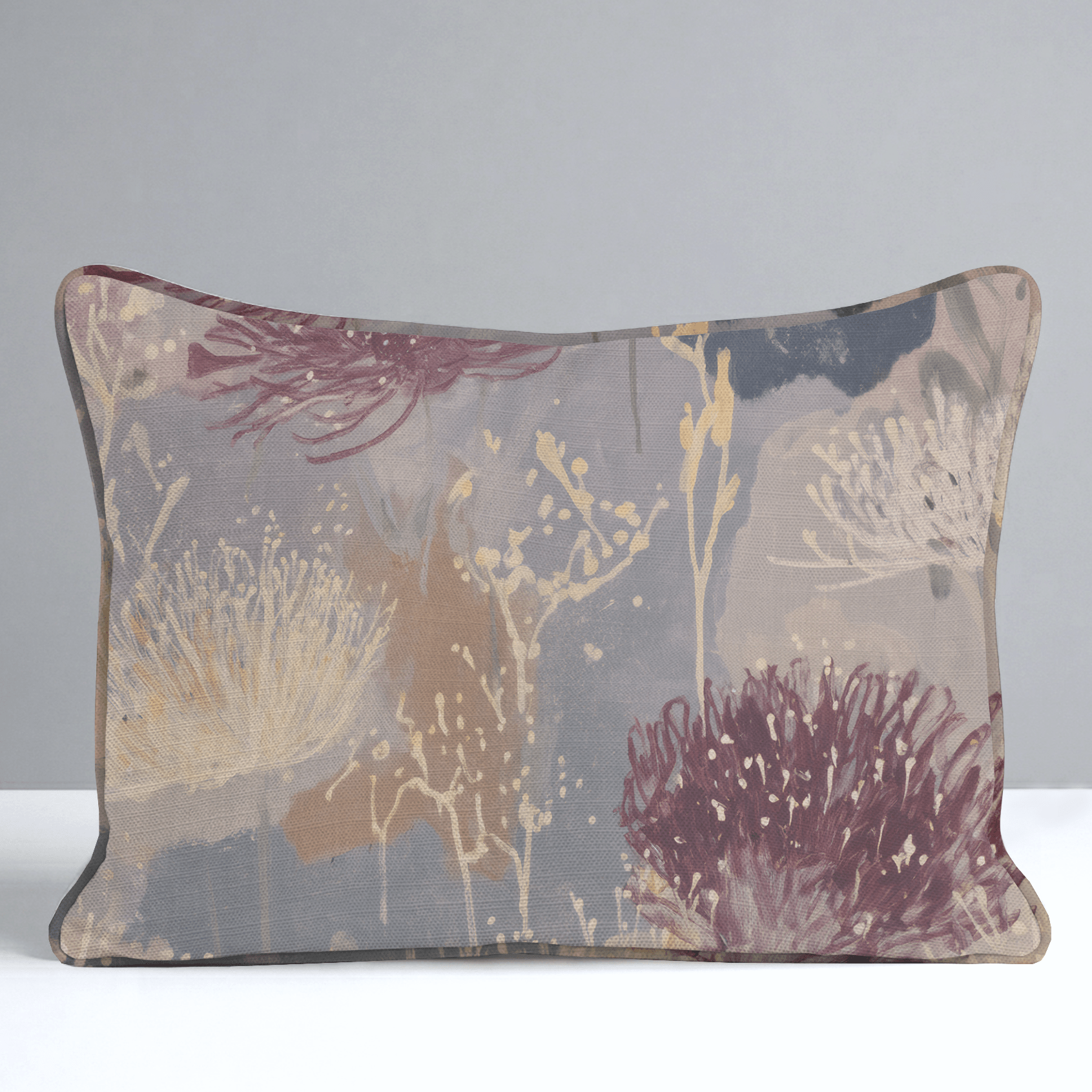 The Muted Meadow Throw Pillow - Lemon Park