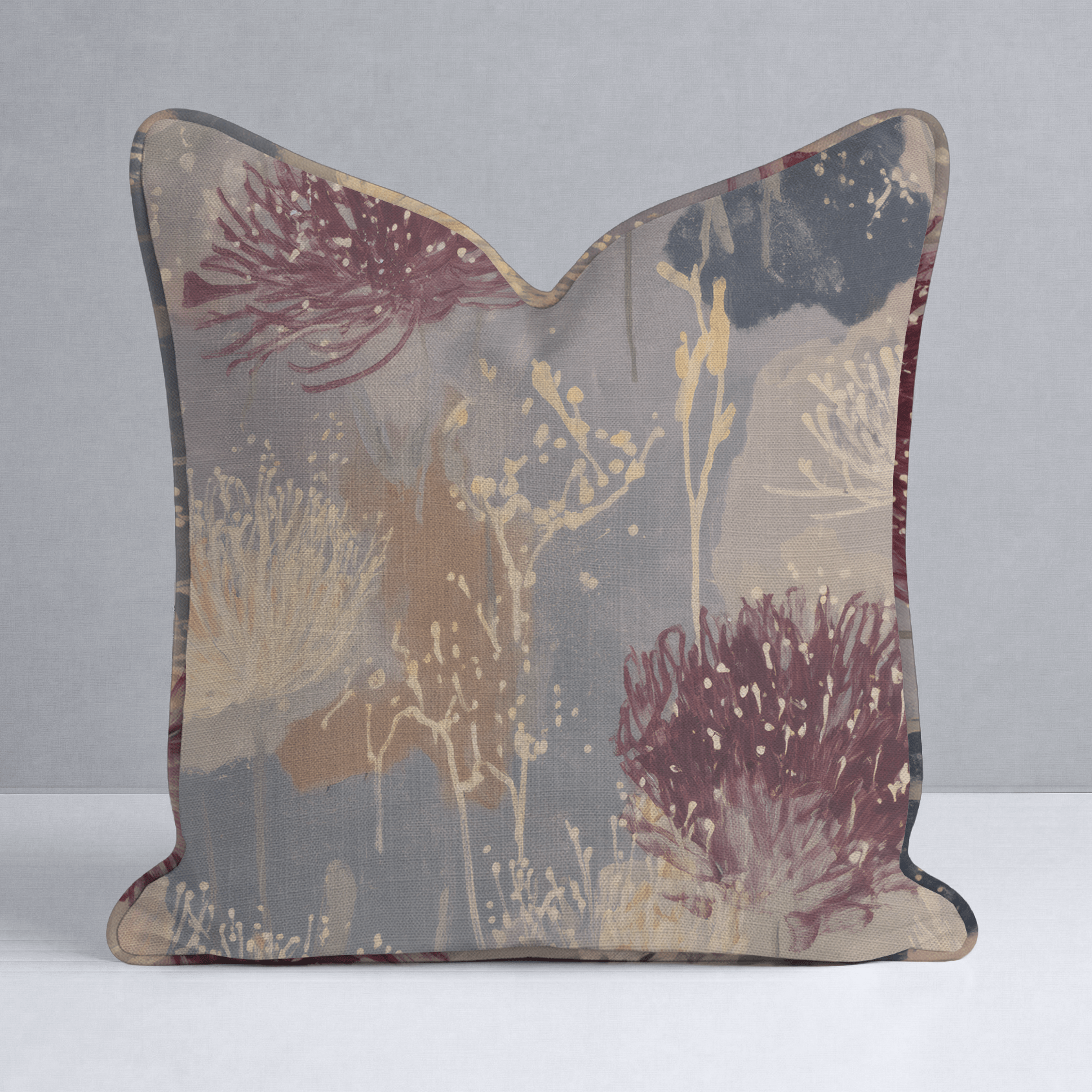 The Muted Meadow Throw Pillow - Lemon Park