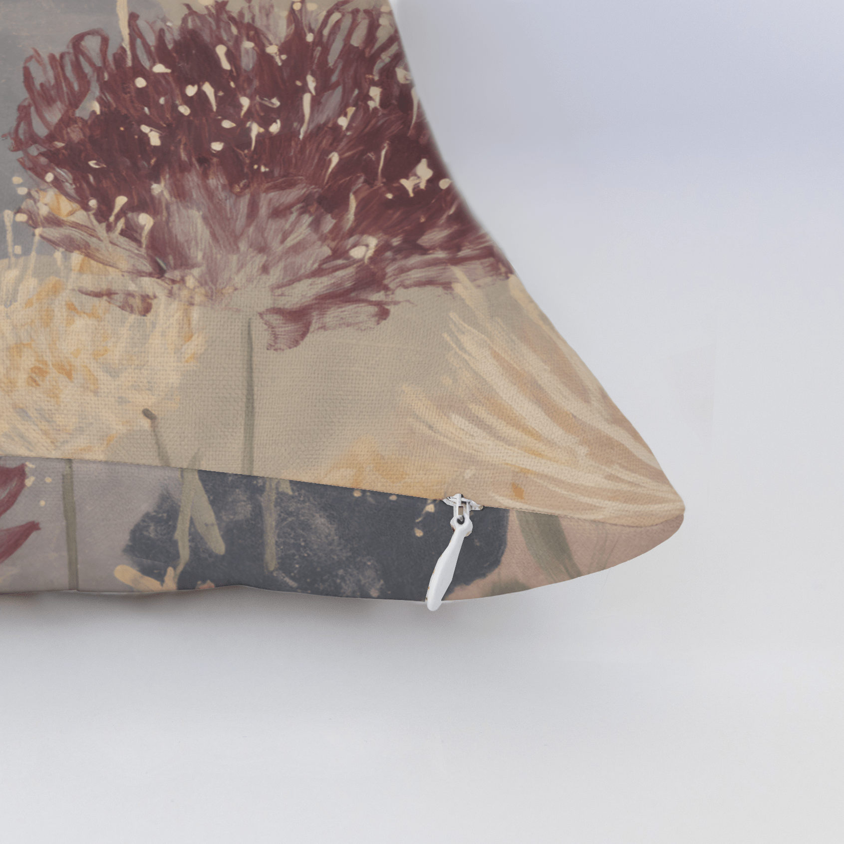 The Muted Meadow Throw Pillow - Lemon Park