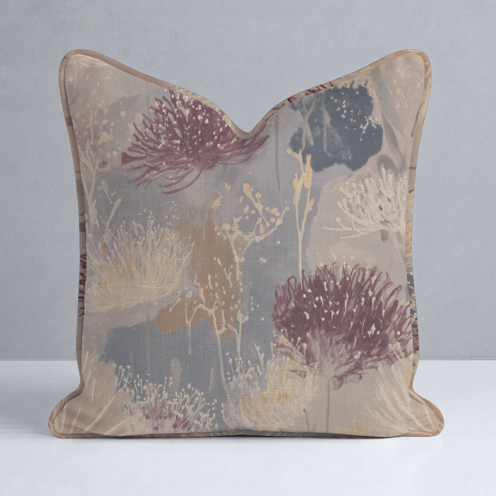 The Muted Meadow Throw Pillow - Lemon Park
