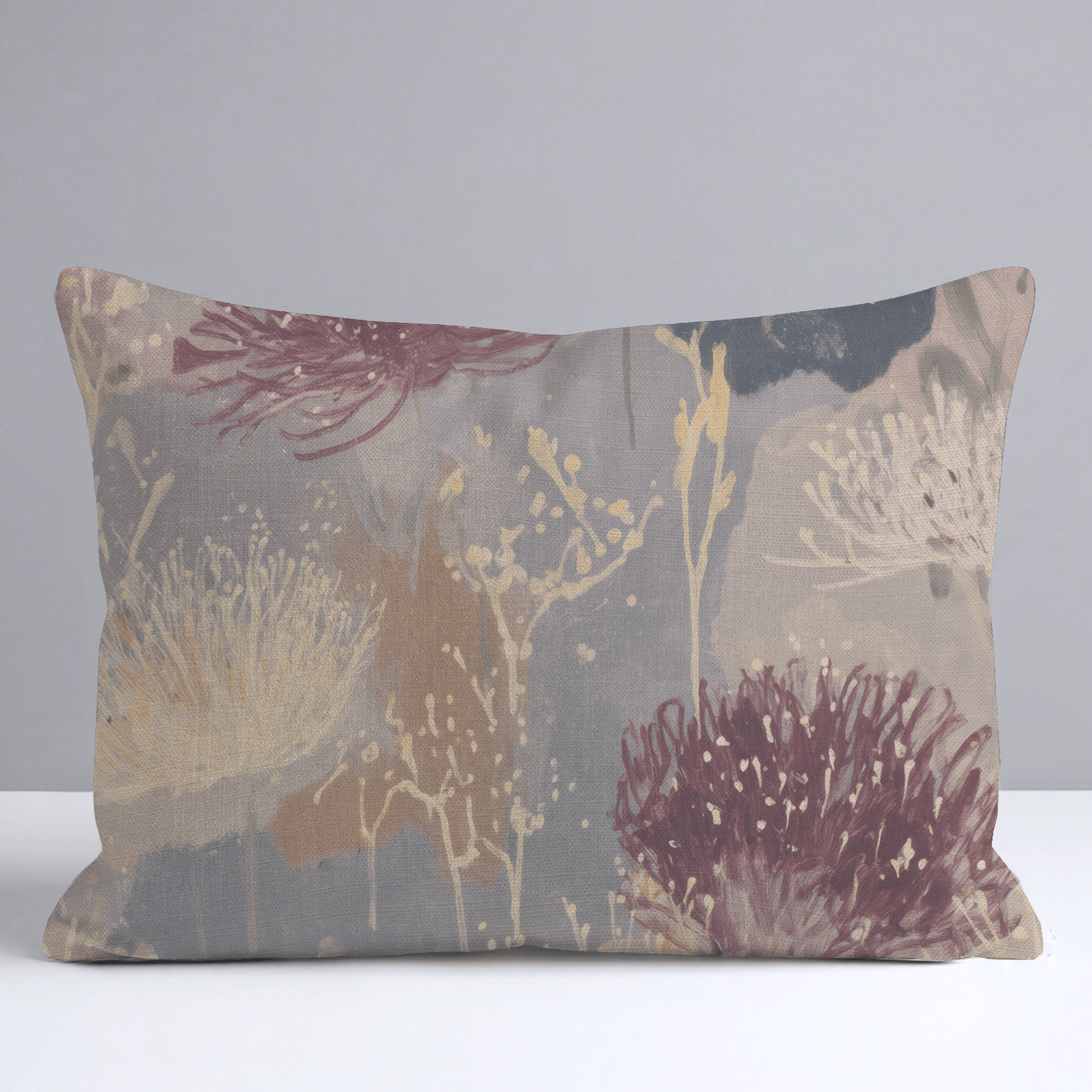 The Muted Meadow Throw Pillow - Lemon Park