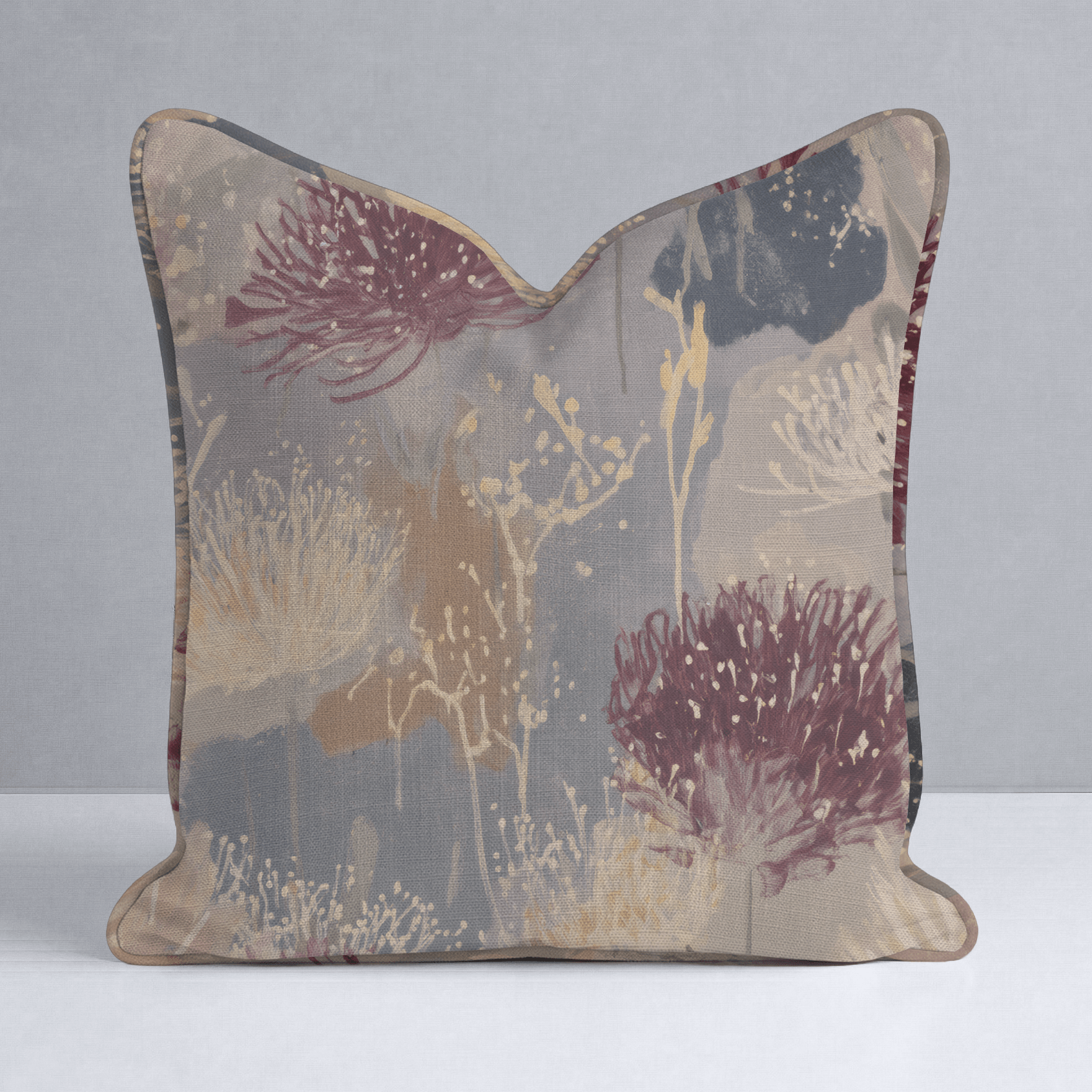 The Muted Meadow Throw Pillow - Lemon Park
