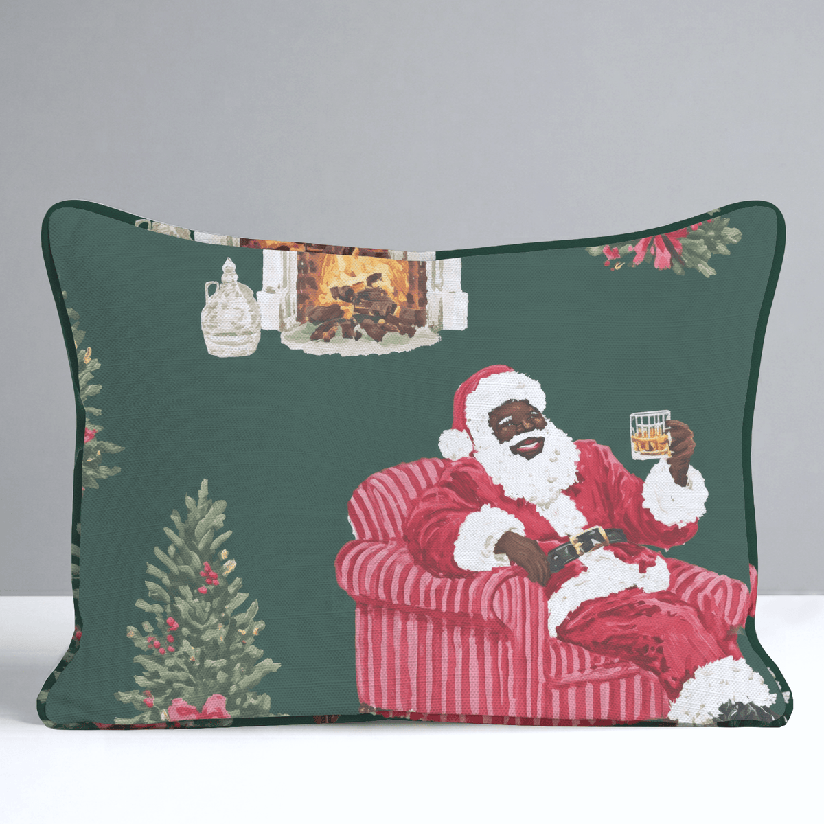 The Nightcap Before Christmas Throw Pillow - Lemon Park