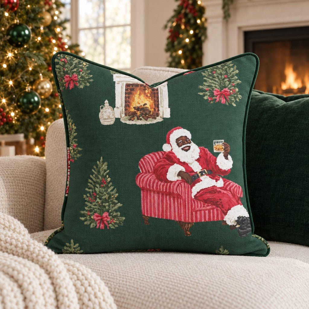 The Nightcap Before Christmas Throw Pillow - Lemon Park