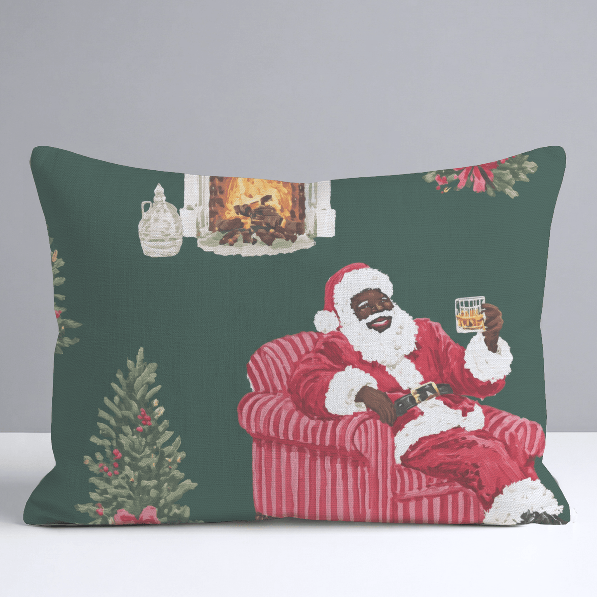 The Nightcap Before Christmas Throw Pillow - Lemon Park
