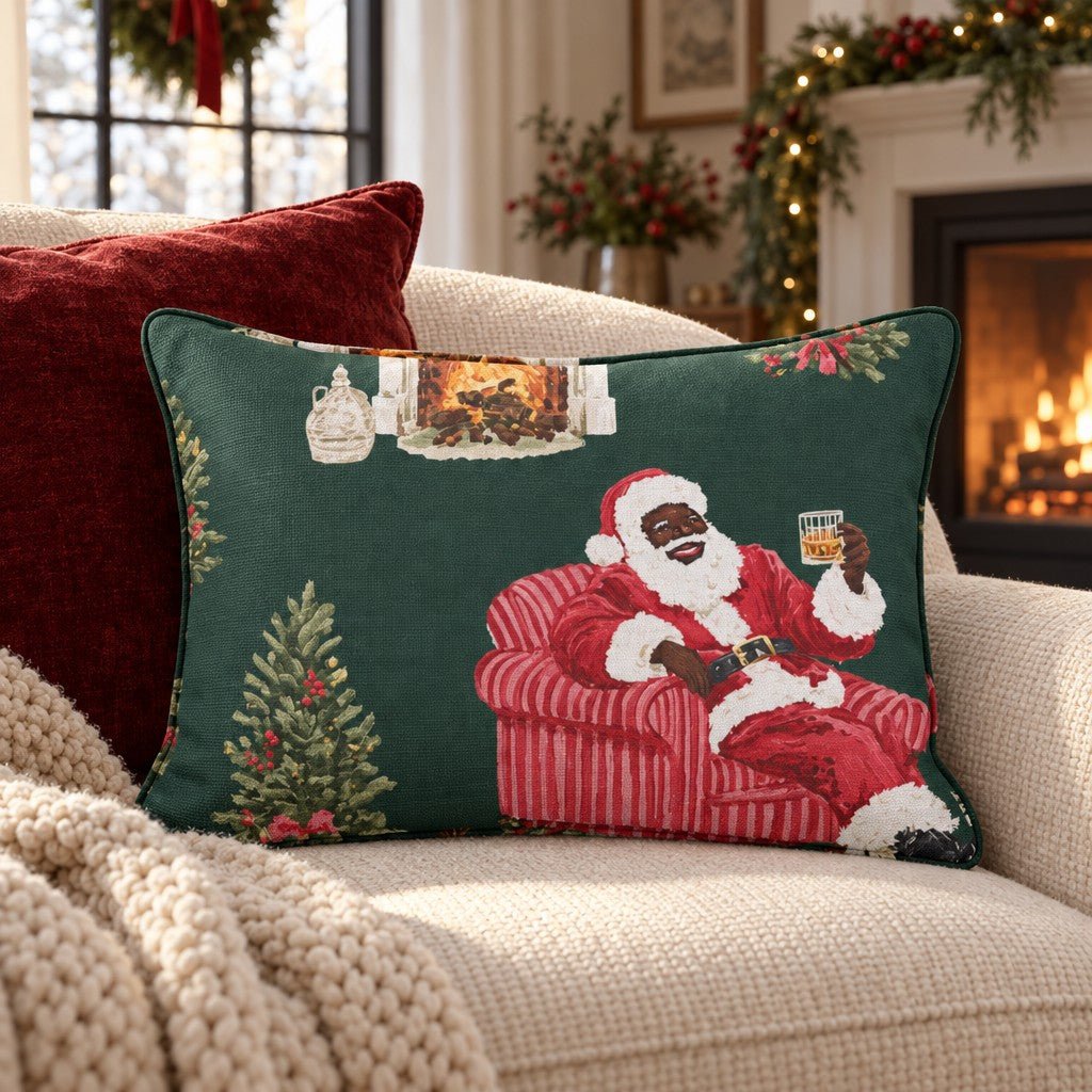 The Nightcap Before Christmas Throw Pillow - Lemon Park