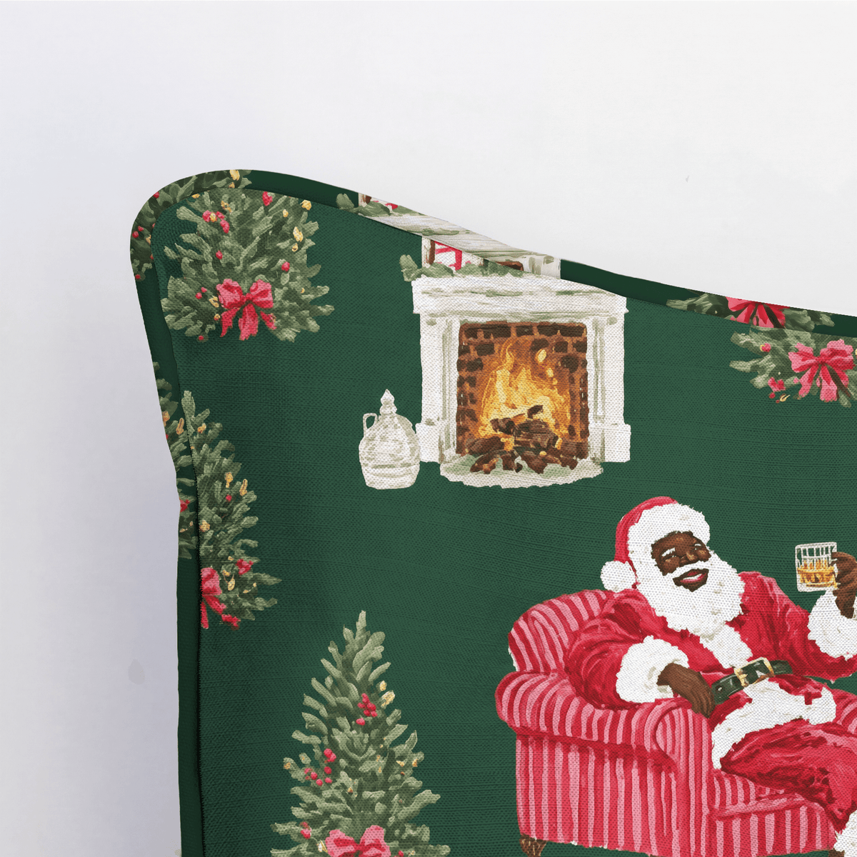 The Nightcap Before Christmas Throw Pillow - Lemon Park