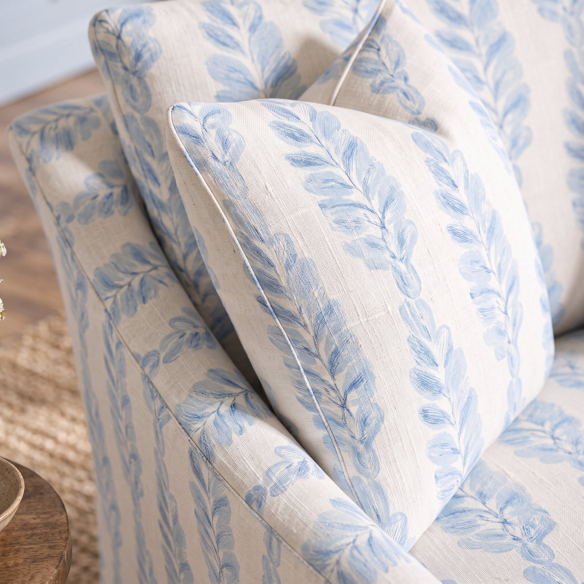 The Nolen Chair in Carolina Ferns - Lemon Park