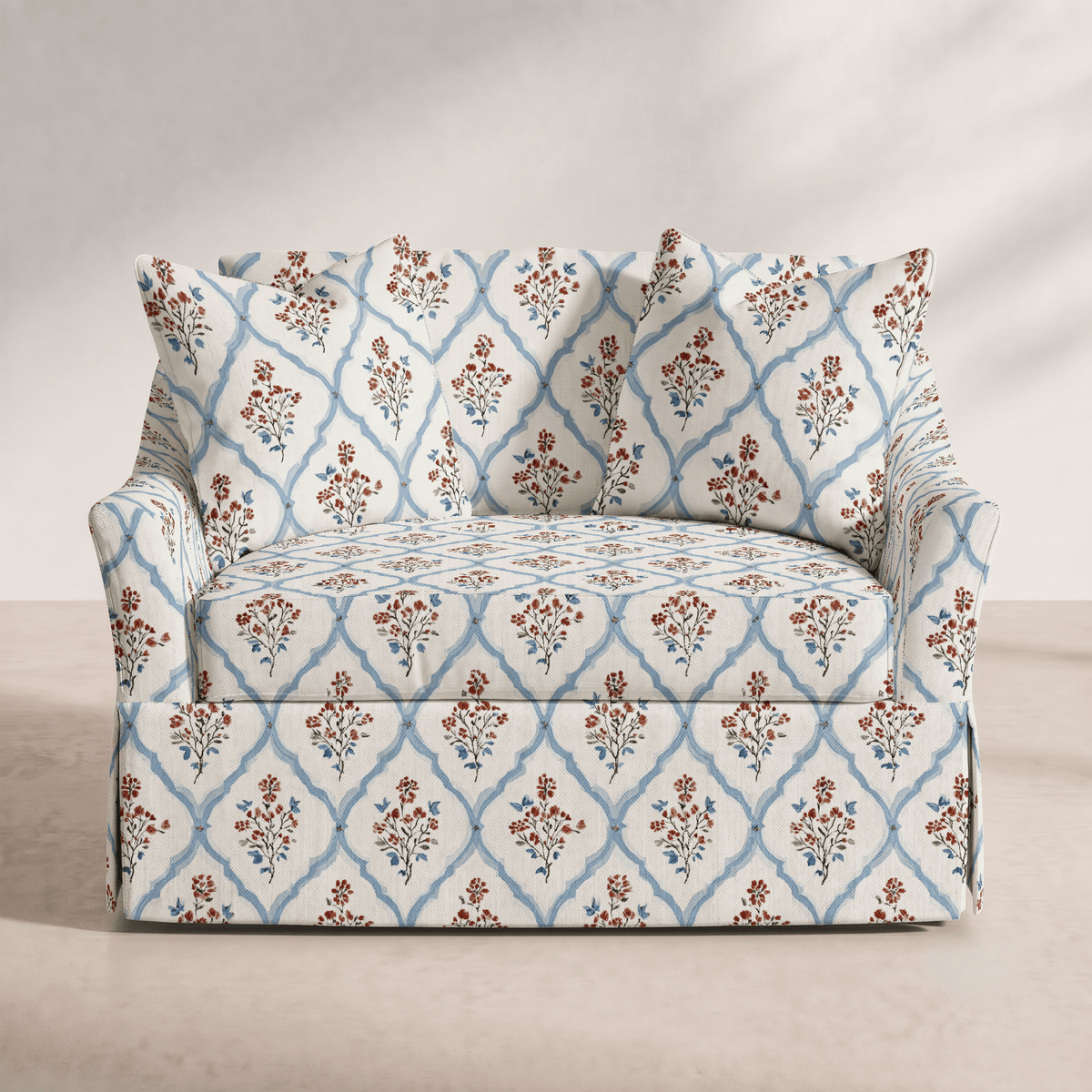 The Nolen Chair in Chambray Tiles - Lemon Park