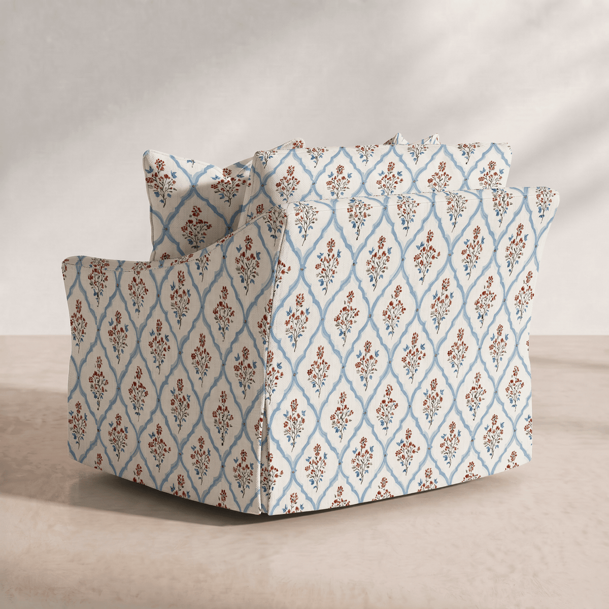 The Nolen Chair in Chambray Tiles - Lemon Park