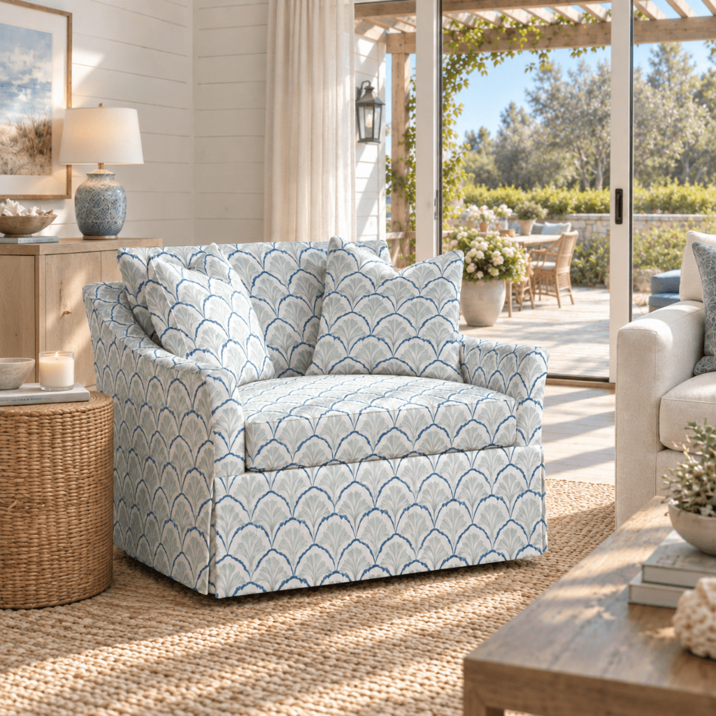 The Nolen Chair in Hint Of Lime Sprouts - Lemon Park