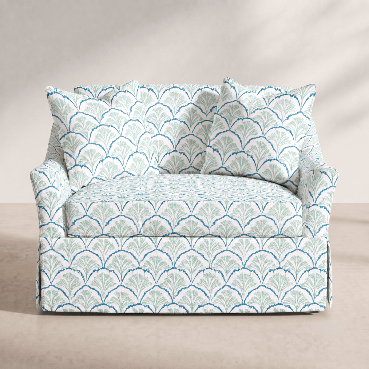 The Nolen Chair in Hint Of Lime Sprouts - Lemon Park