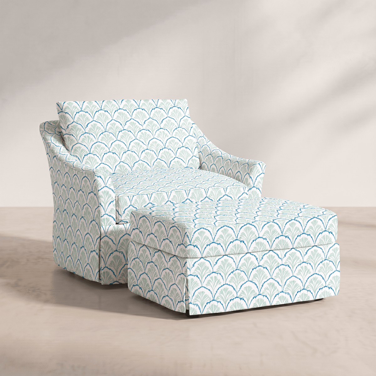 The Nolen Chair in Hint Of Lime Sprouts - Lemon Park
