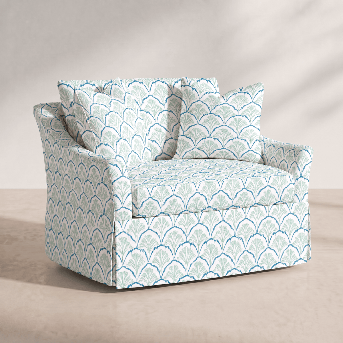 The Nolen Chair in Hint Of Lime Sprouts - Lemon Park