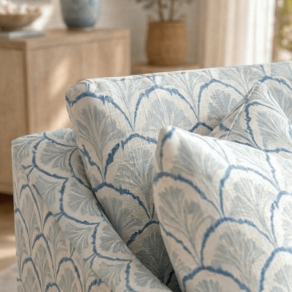 The Nolen Chair in Hint Of Lime Sprouts - Lemon Park