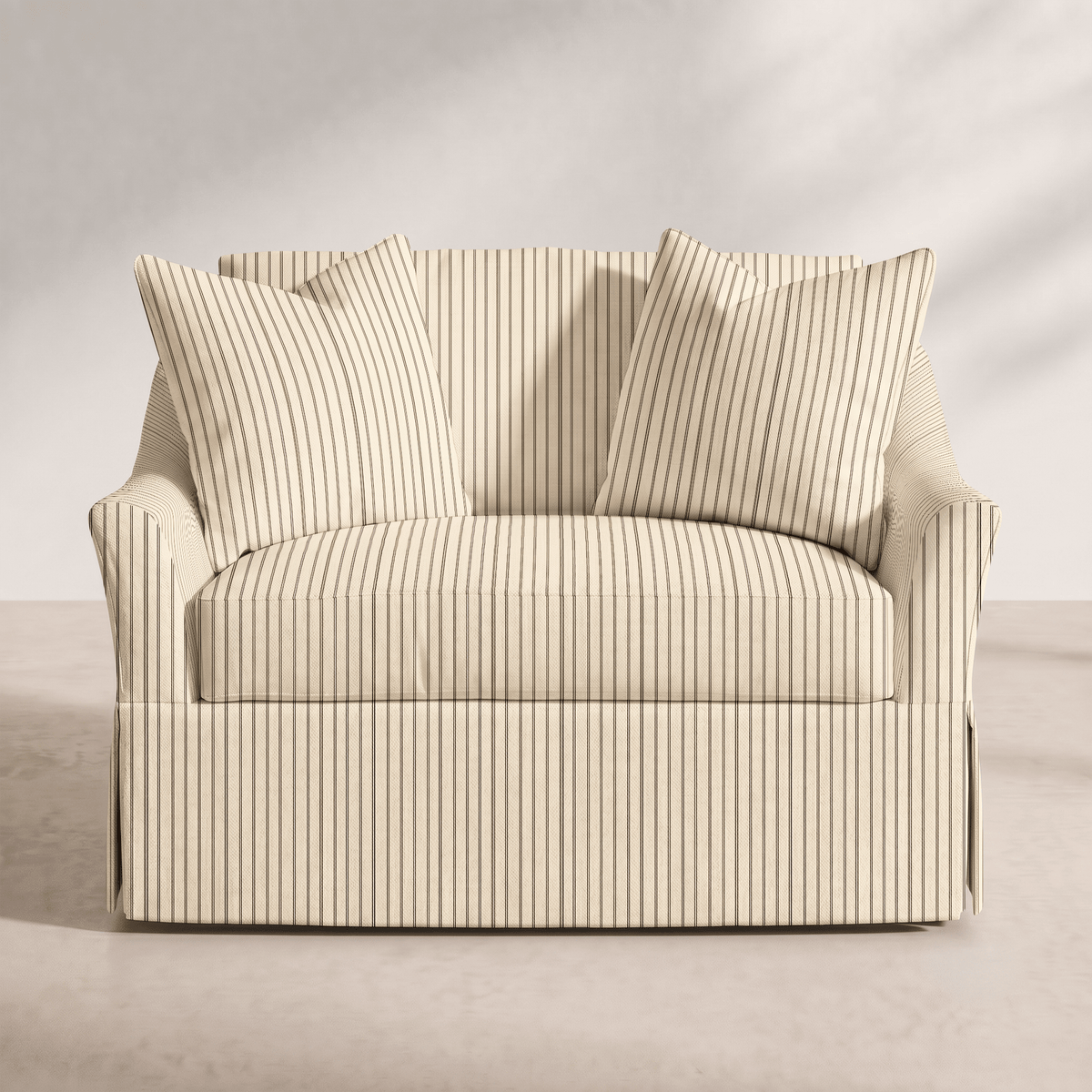 The Nolen Chair in Jude Pinstripe - Lemon Park