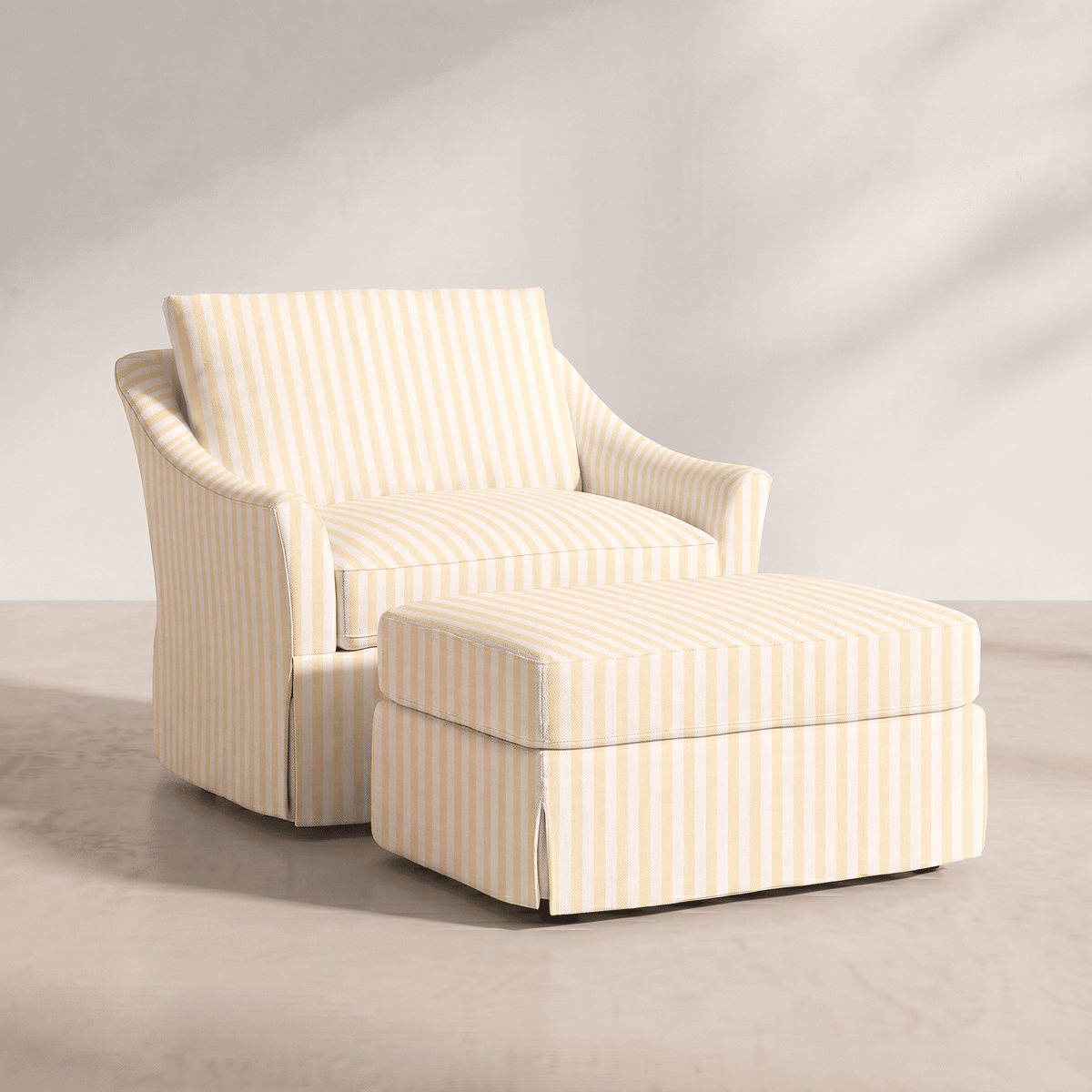 The Nolen Chair in Juliet's Garden Easter Yellow Stripe - Lemon Park