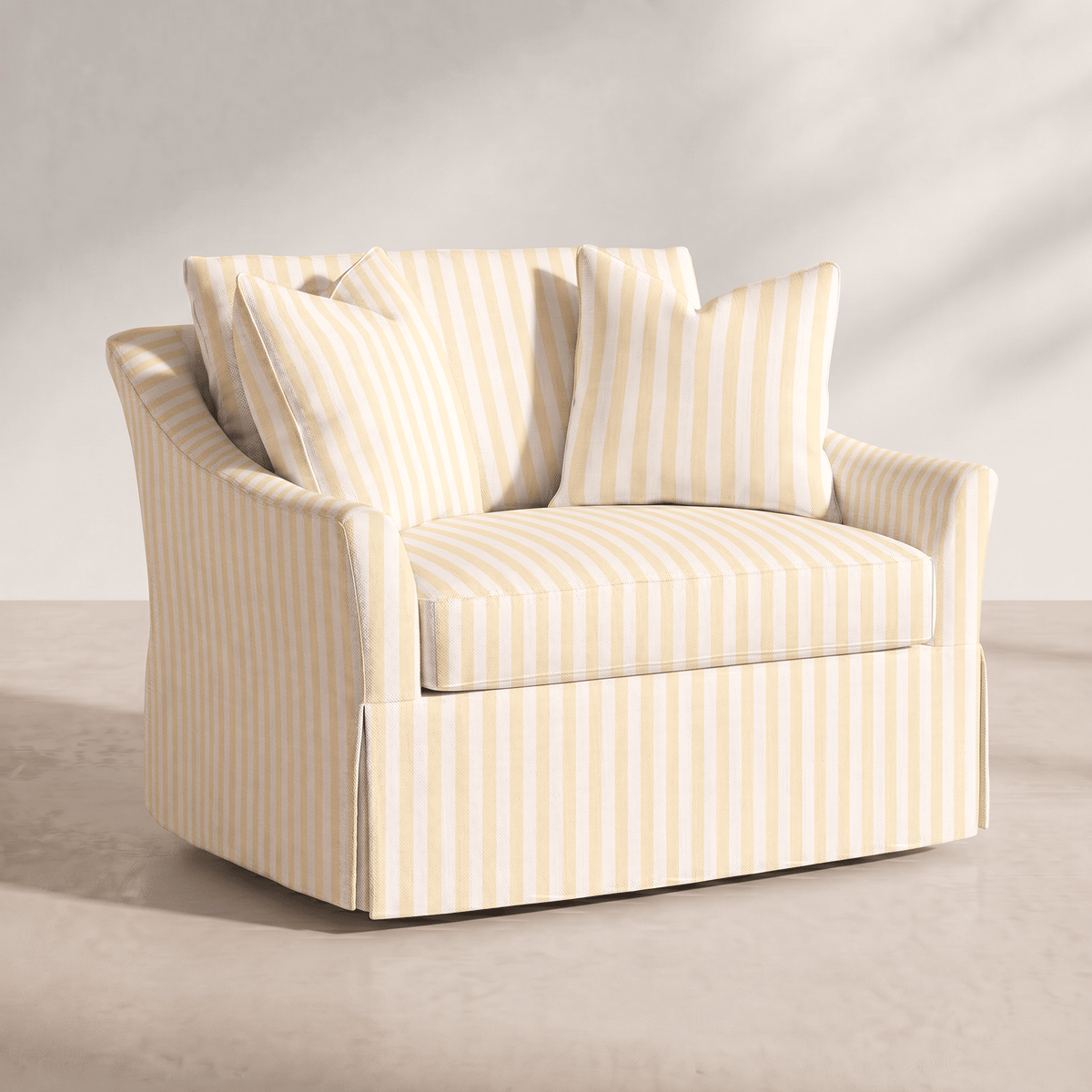 The Nolen Chair in Juliet's Garden Easter Yellow Stripe - Lemon Park