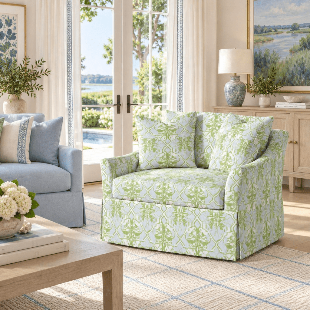 The Nolen Chair in Key Lime - Lemon Park