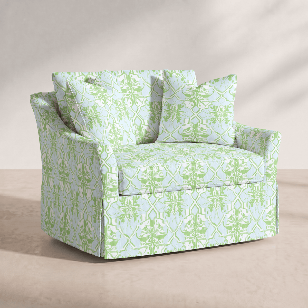 The Nolen Chair in Key Lime - Lemon Park