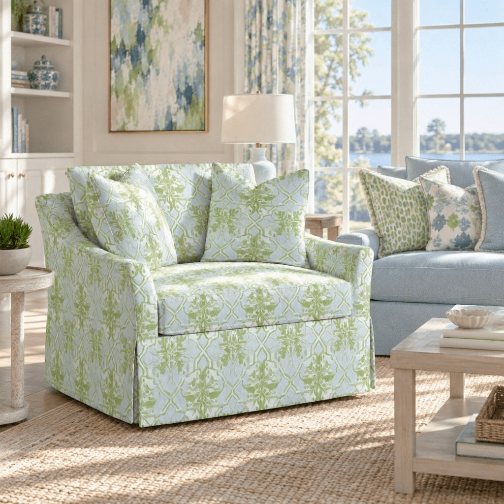 The Nolen Chair in Key Lime - Lemon Park