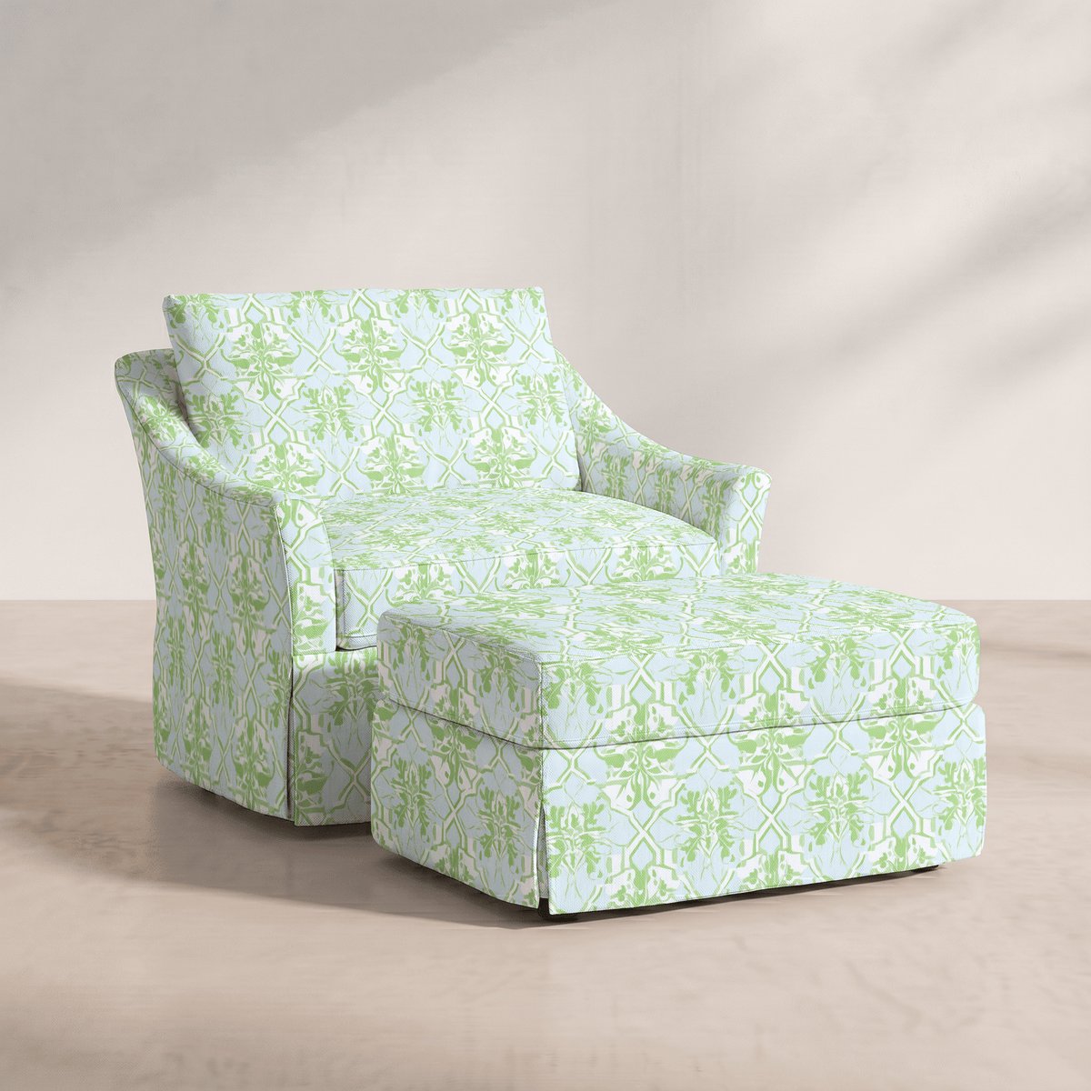 The Nolen Chair in Key Lime - Lemon Park