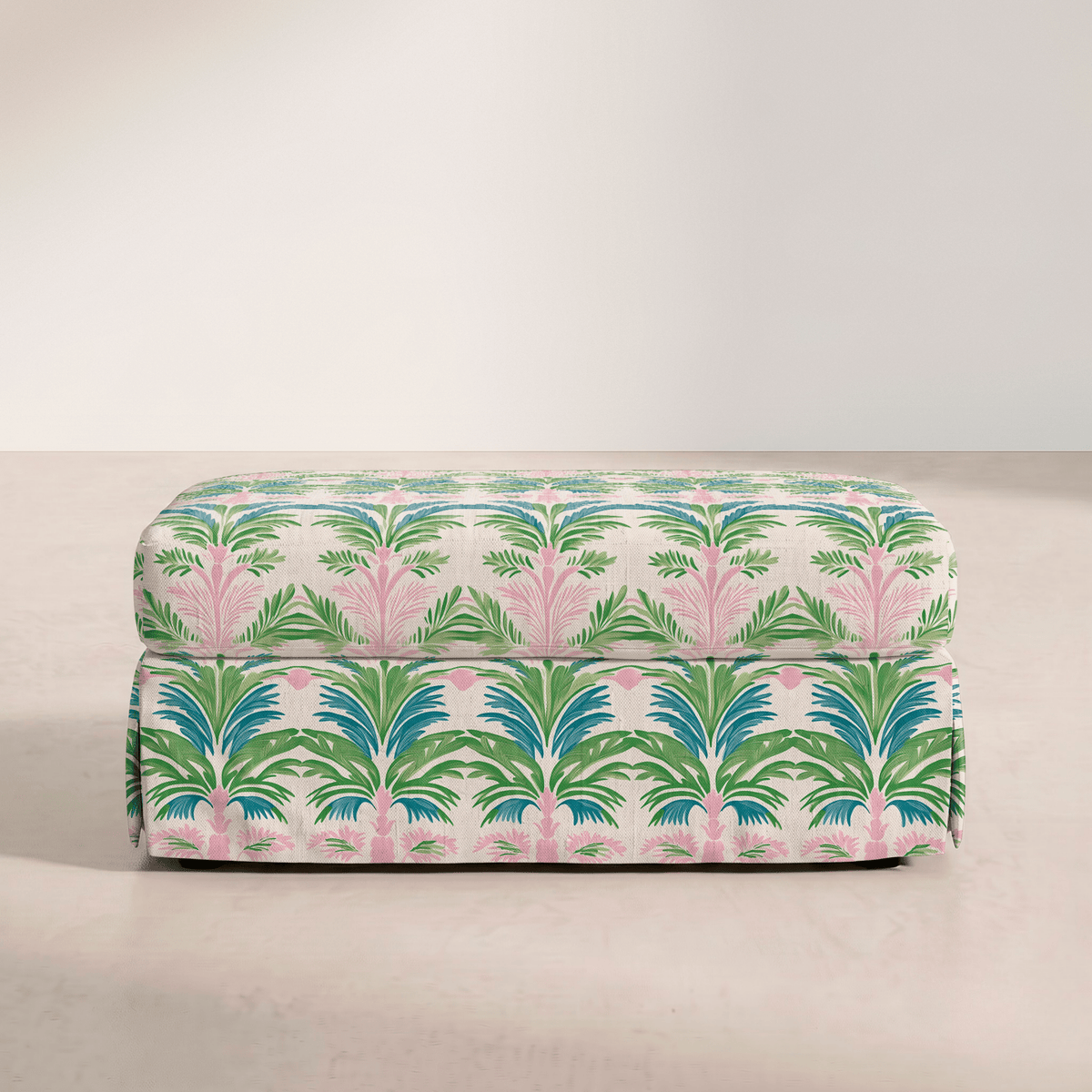 The Nolen Ottoman in Bellagio Blush - Lemon Park