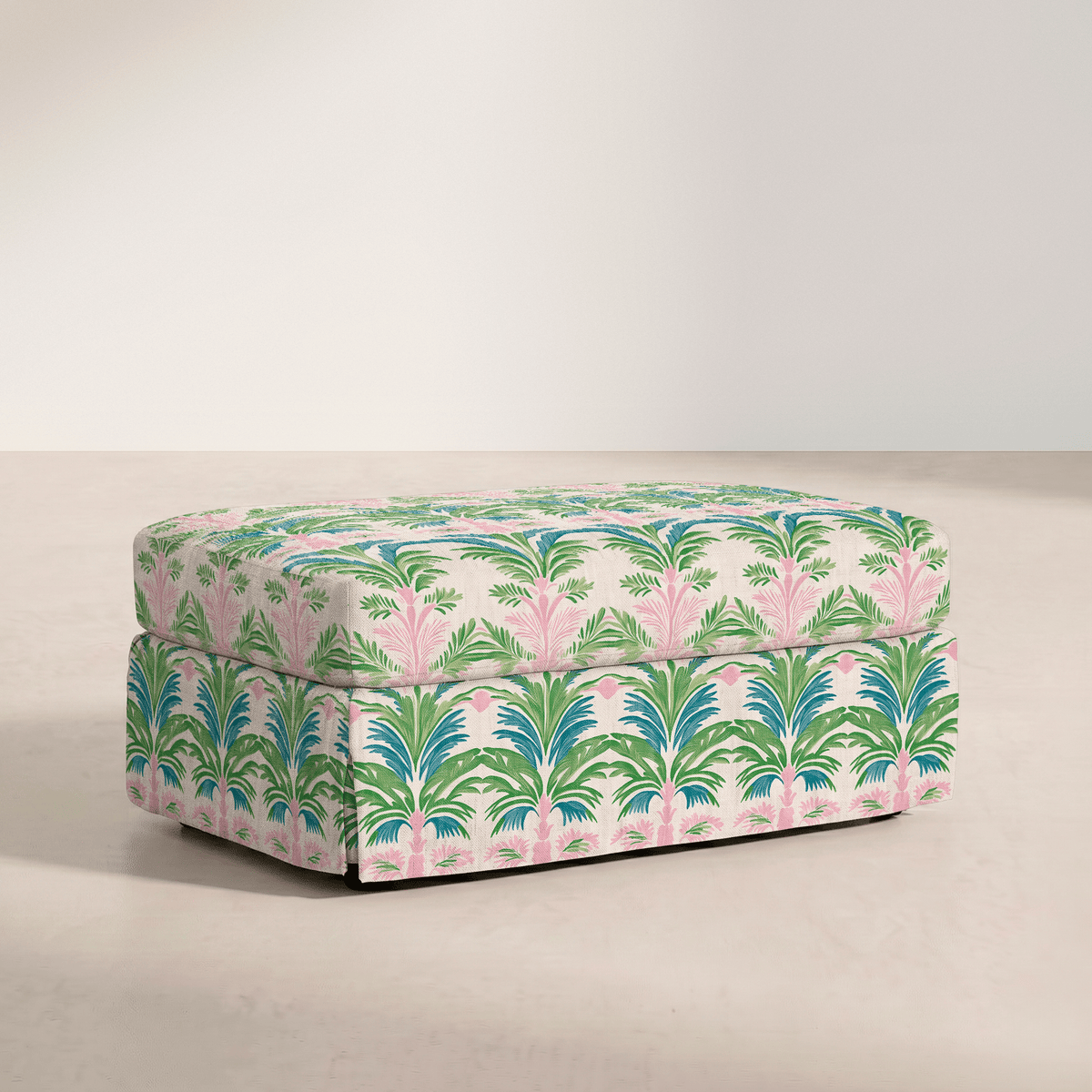The Nolen Ottoman in Bellagio Blush - Lemon Park
