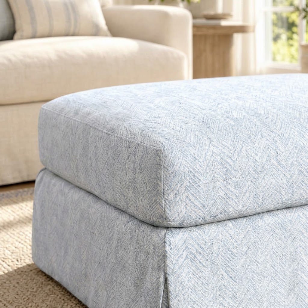 The Nolen Ottoman in Classic Harmony - Lemon Park