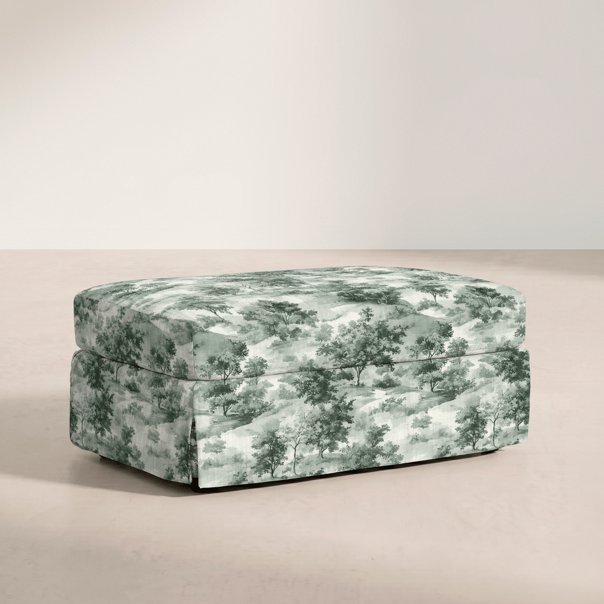 The Nolen Ottoman in Fog & Found - Lemon Park