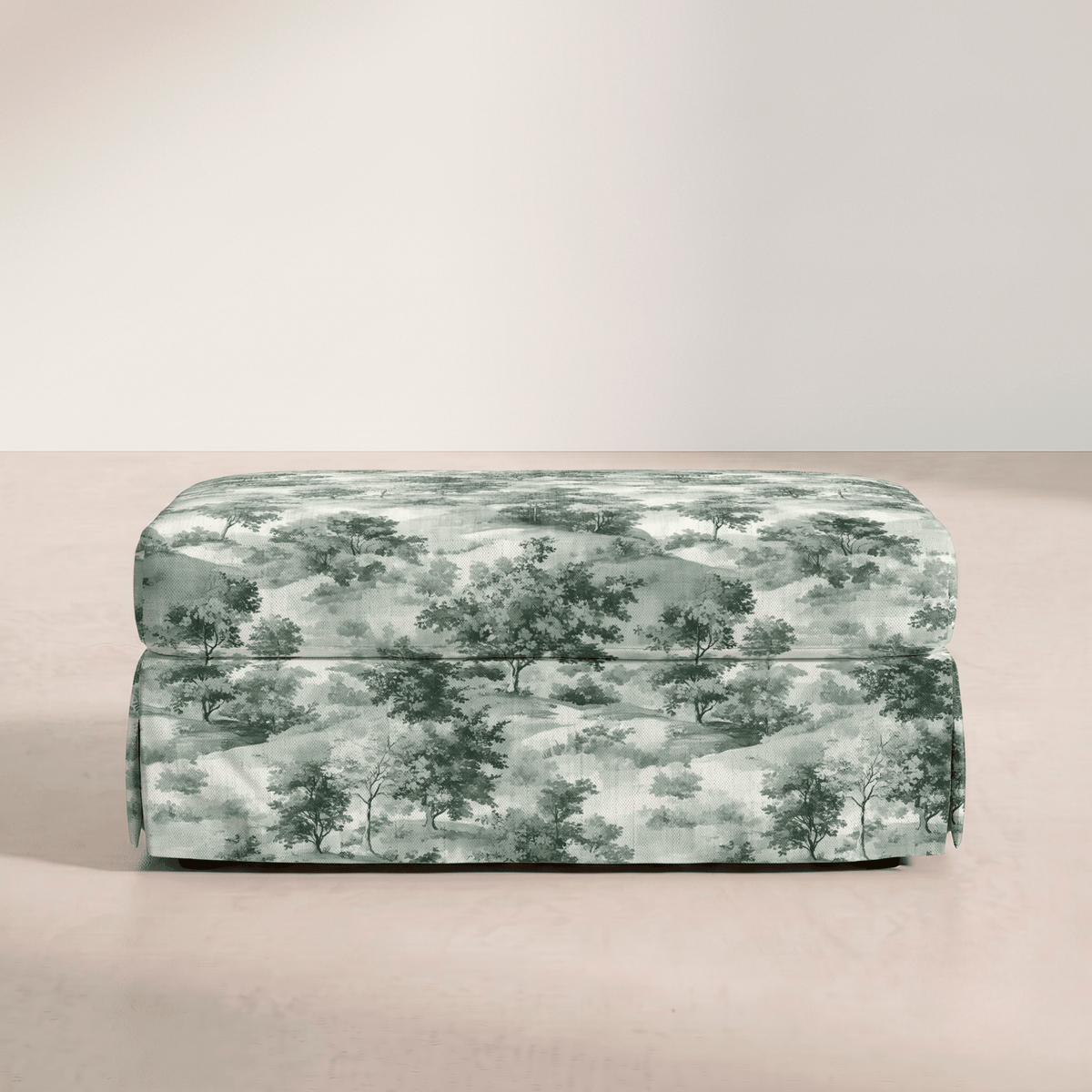 The Nolen Ottoman in Fog & Found - Lemon Park