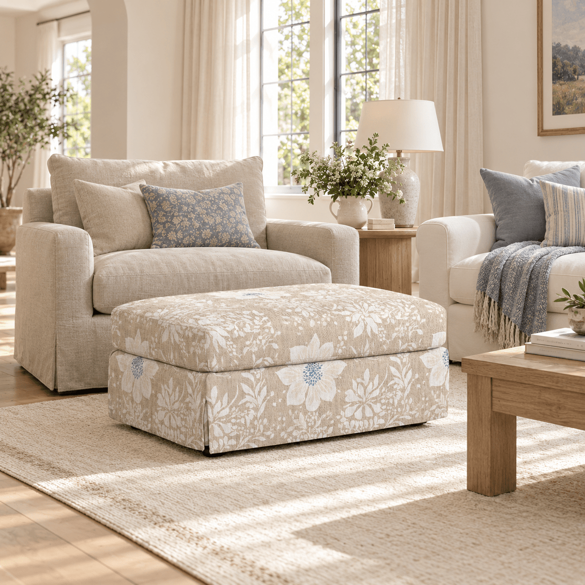 The Nolen Ottoman in Jesse - Lemon Park