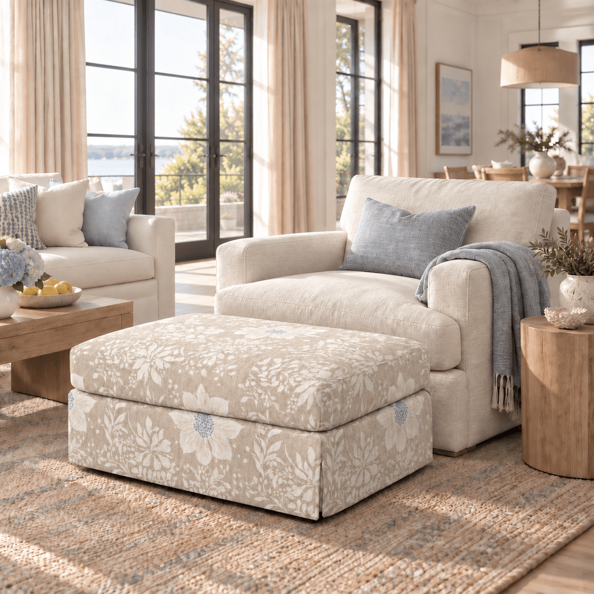The Nolen Ottoman in Jesse - Lemon Park
