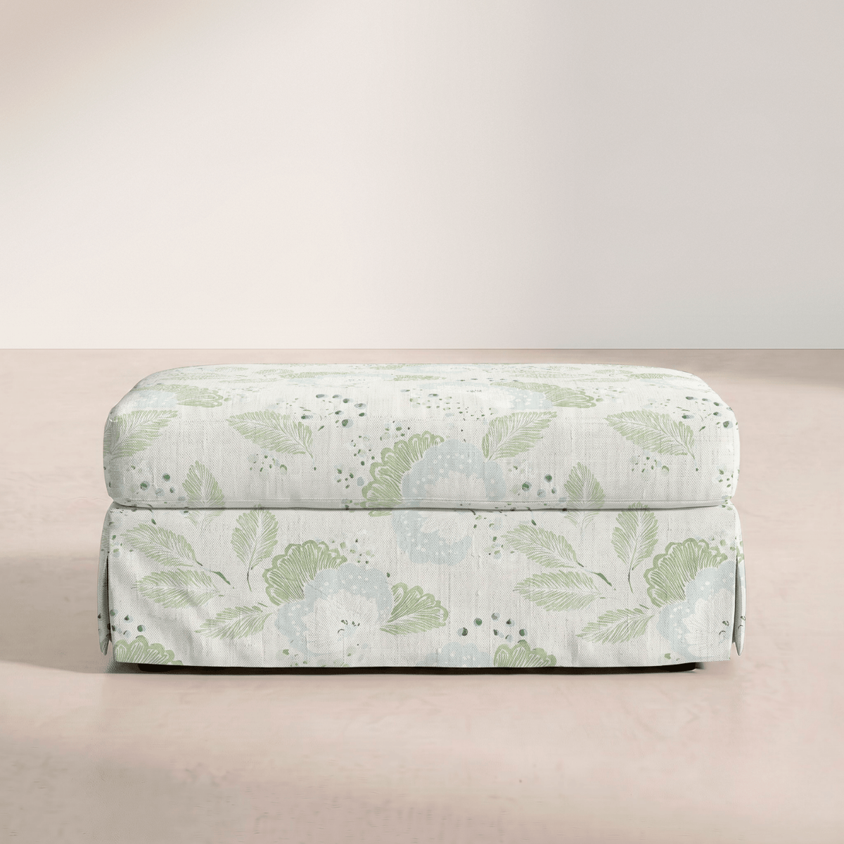 The Nolen Ottoman in Mint to Be - Lemon Park