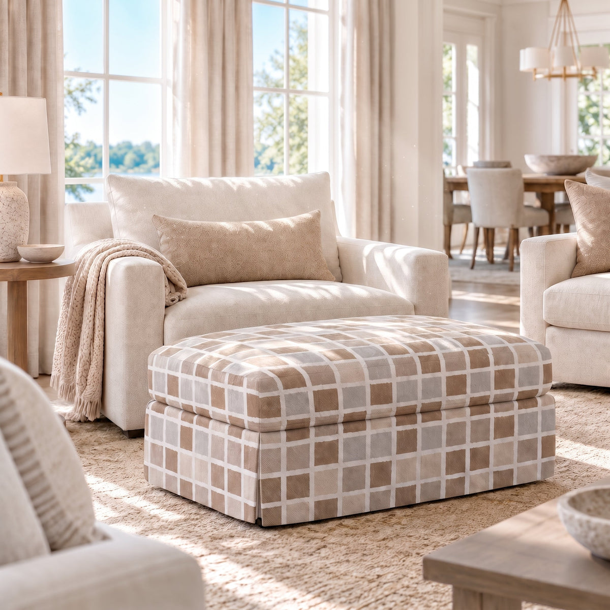 The Nolen Ottoman in Thistle Hill - Lemon Park